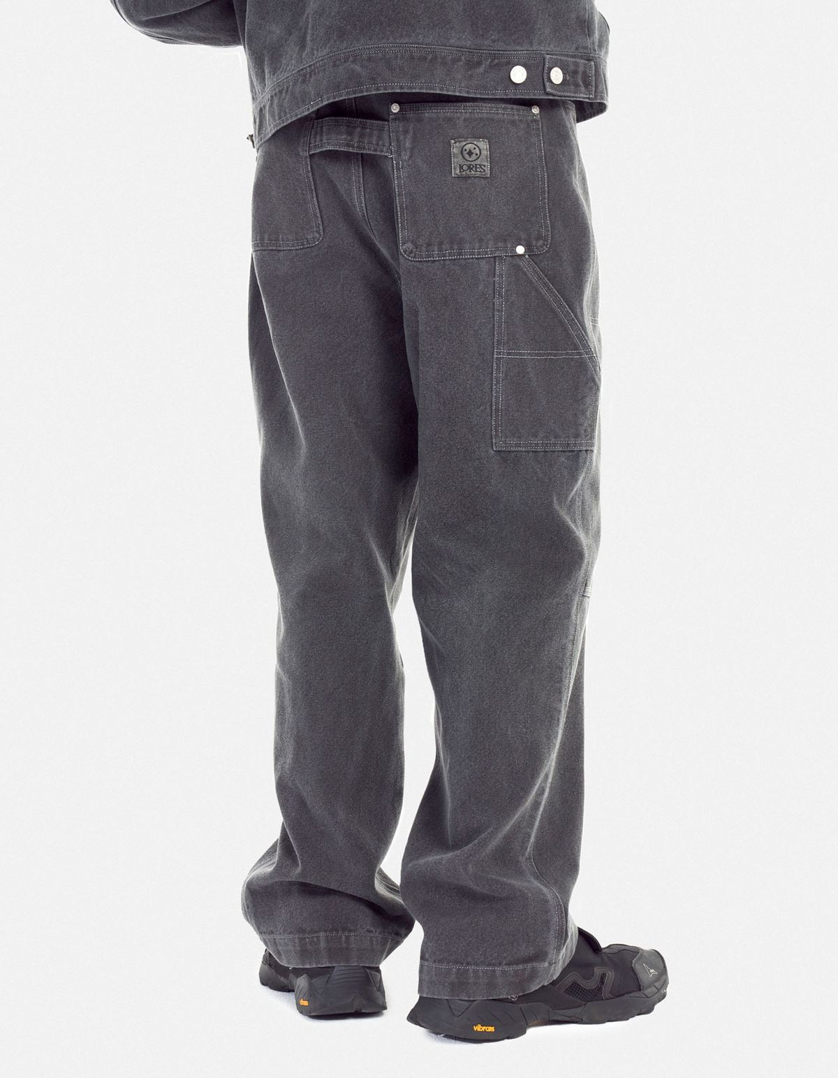 로어즈(LORES) Pigment Dyed Work Pants - Charcoal