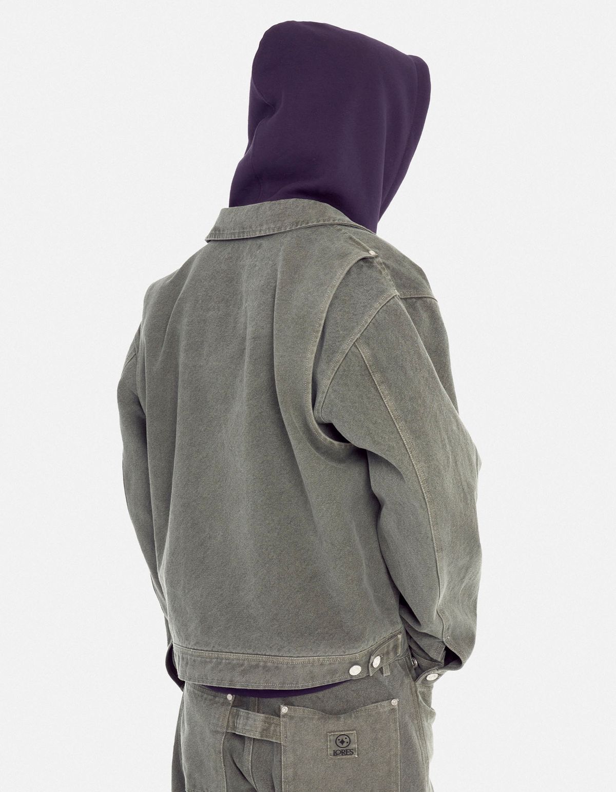 로어즈(LORES) Pigment Dyed Work Pants - Slate