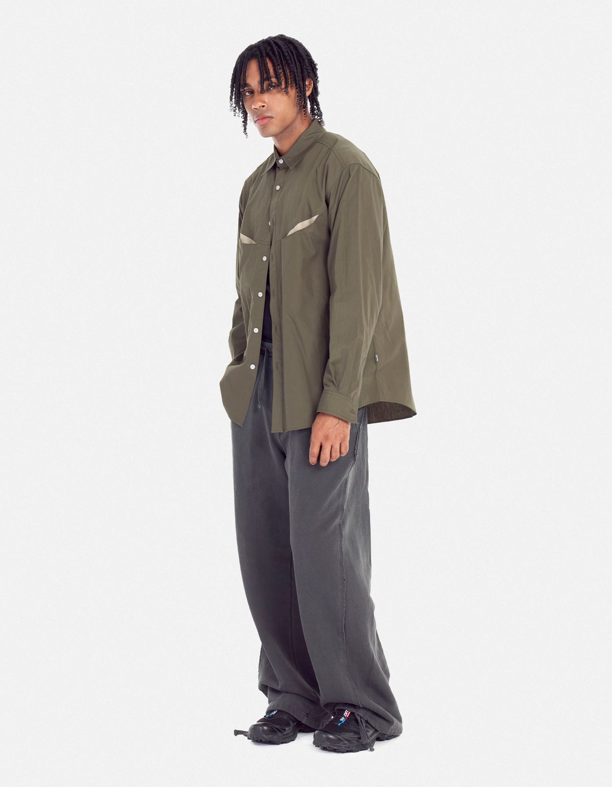 로어즈(LORES) Cowboy Shirt - Olive
