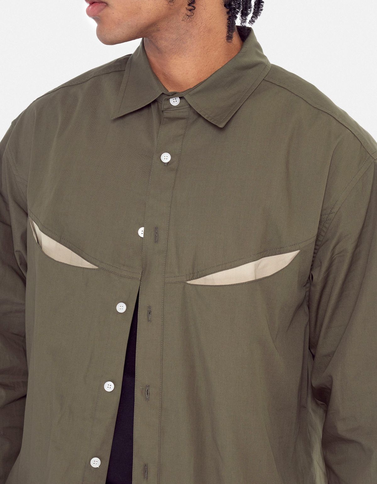 로어즈(LORES) Cowboy Shirt - Olive