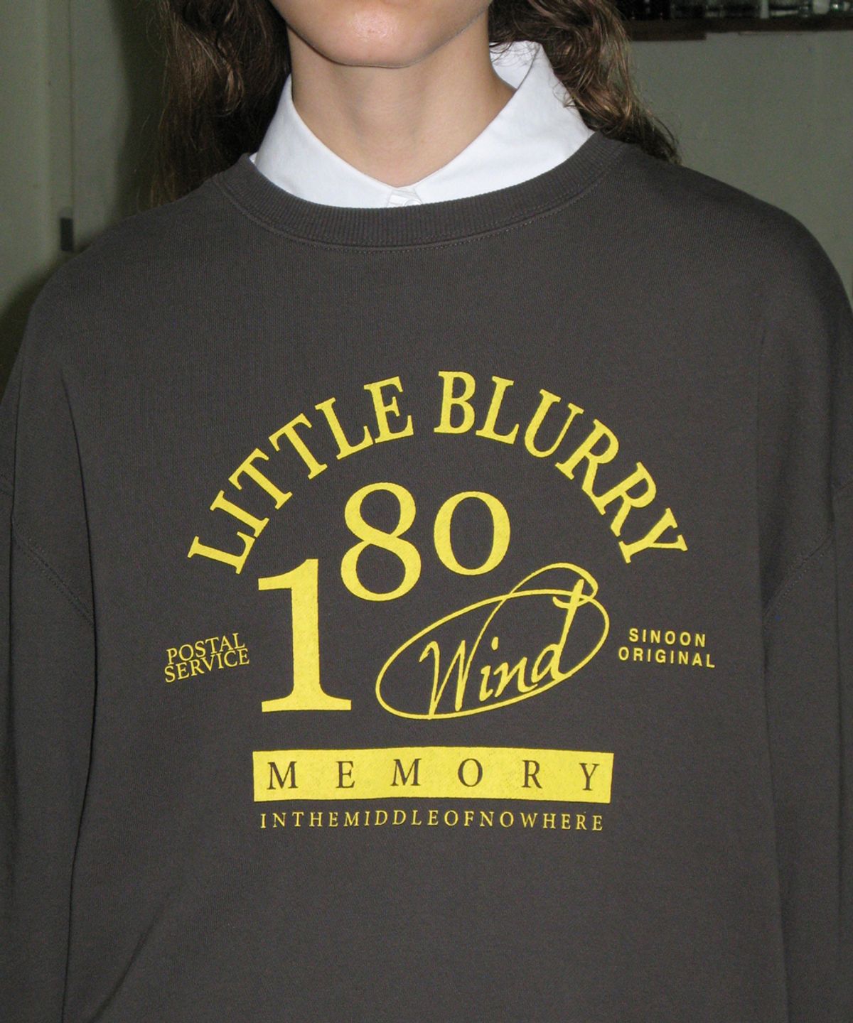 시눈(SINOON) LITTLE BLURRY SWEATSHIRT (DEEP GREY)