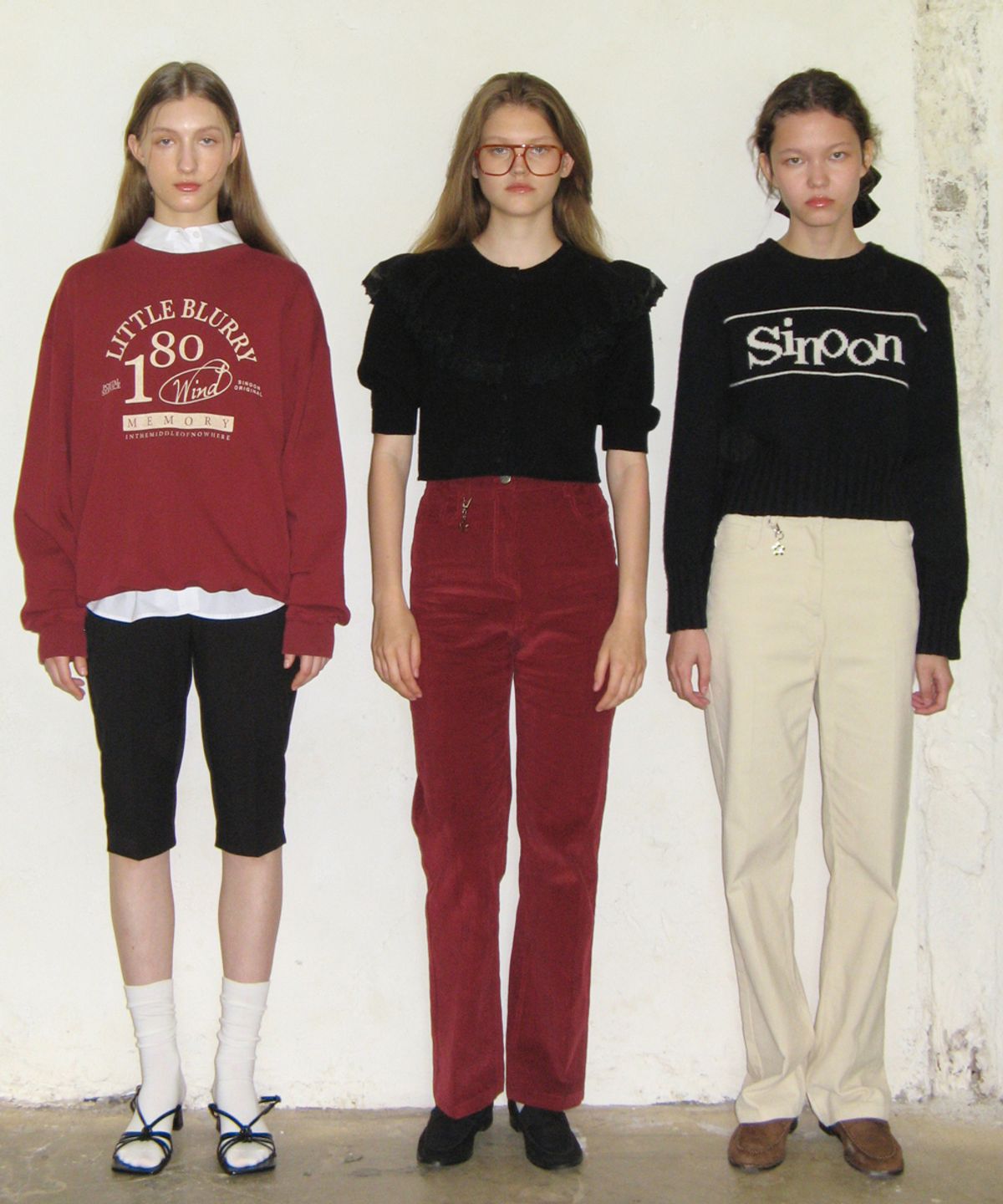 시눈(SINOON) LITTLE BLURRY SWEATSHIRT (RED)