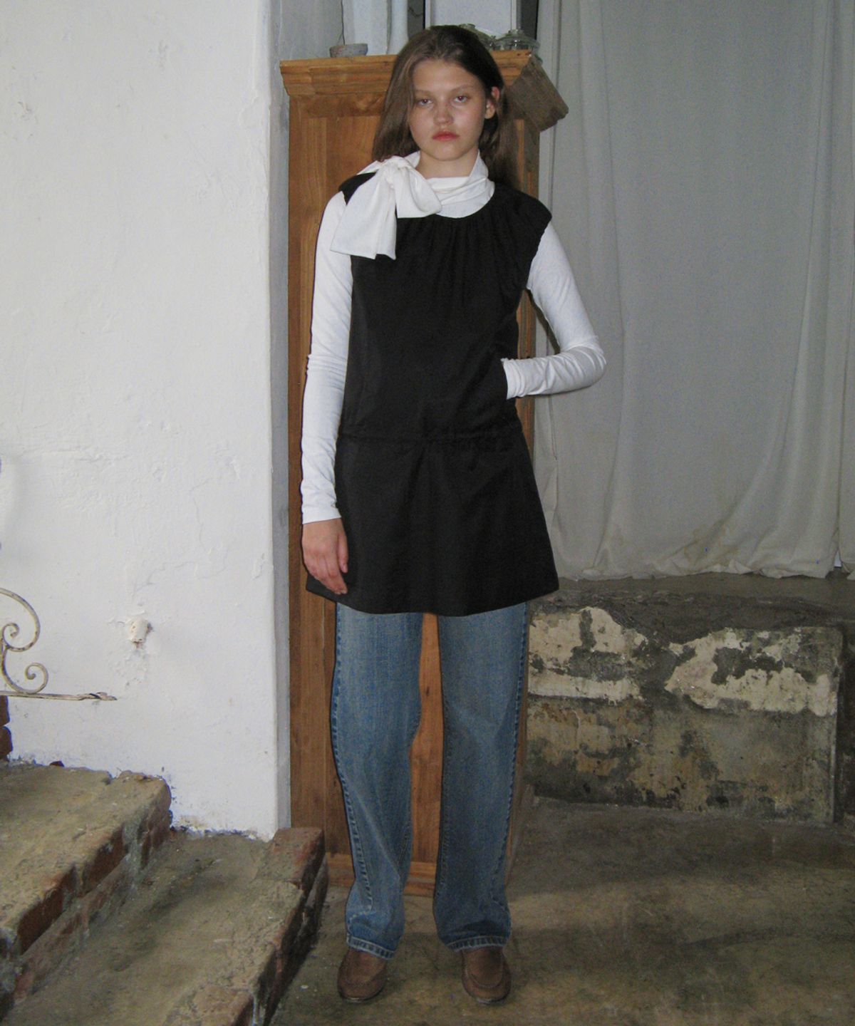 시눈(SINOON) VOLUME MINI DRESS (BLACK)
