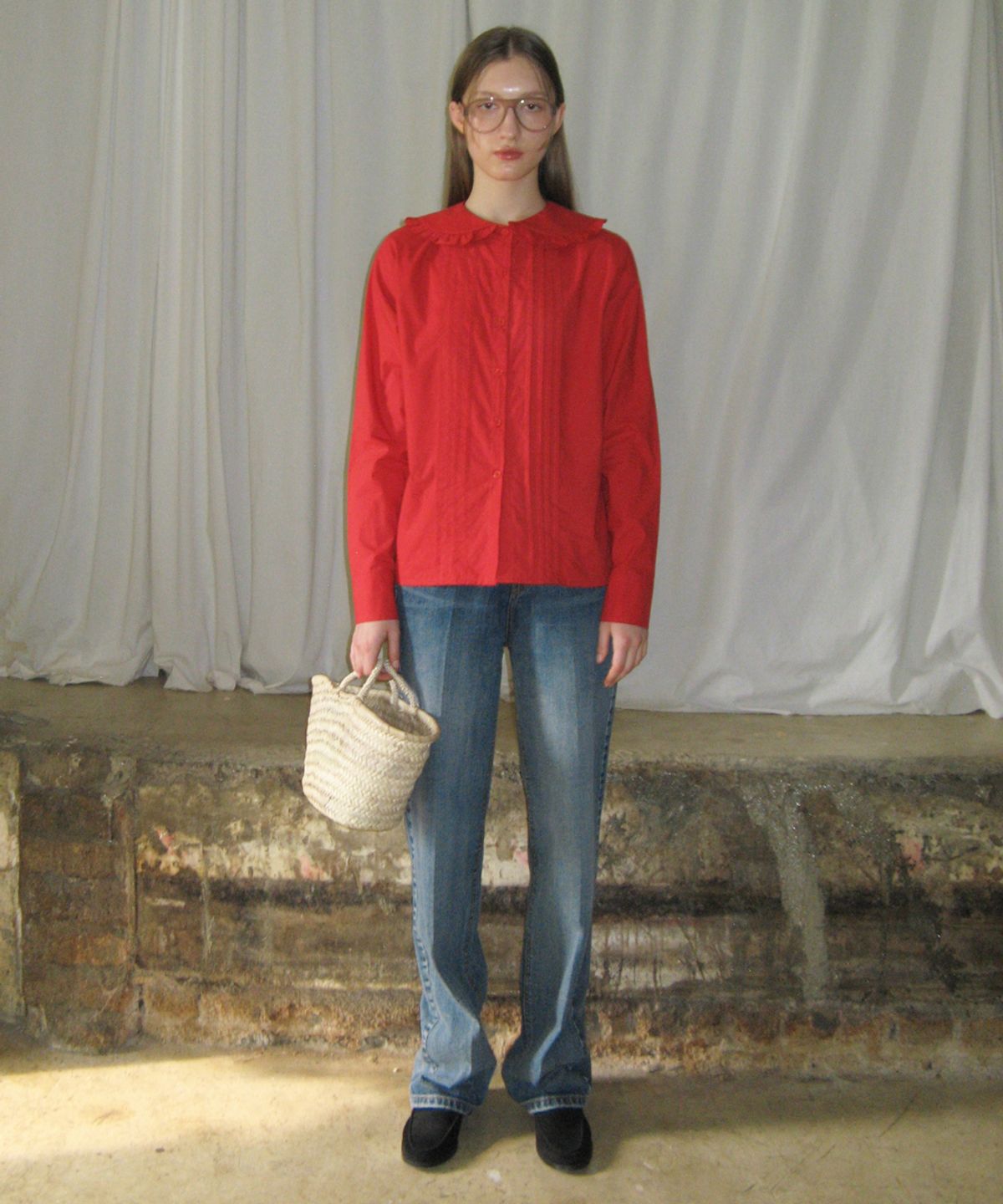 시눈(SINOON) CLASSIC STRAIGHT FIT DENIM PANTS (BLUE)