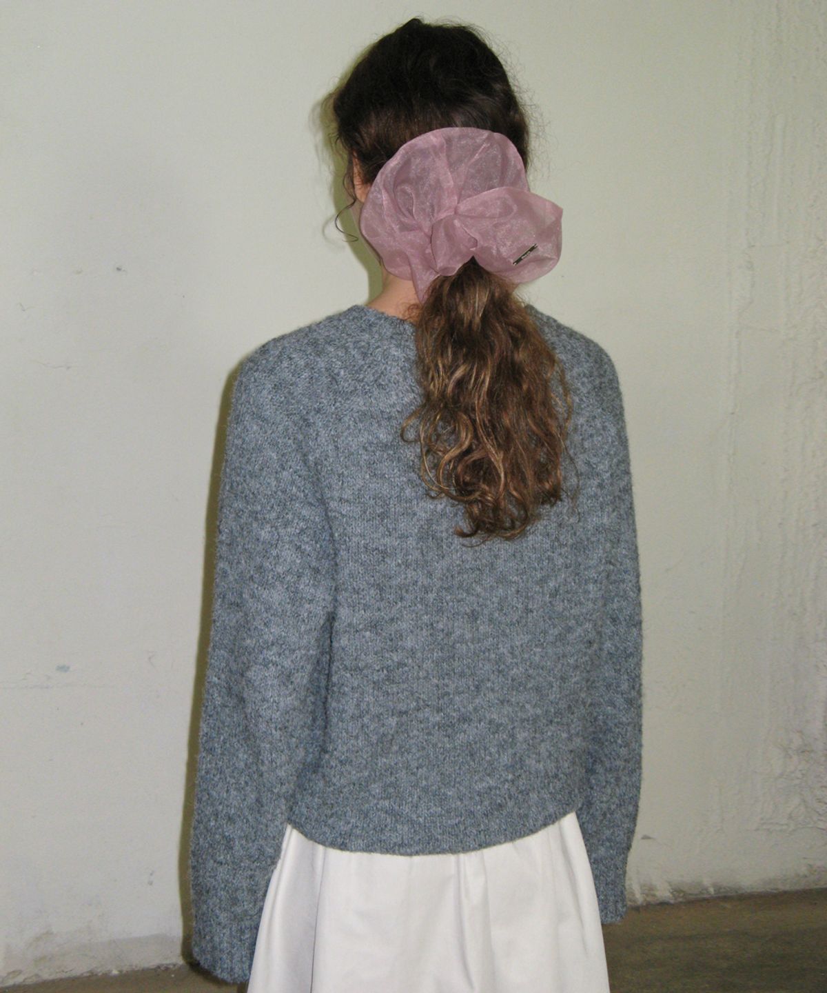 시눈(SINOON) MIXED PULLOVER KNIT (MELANGE GREY)