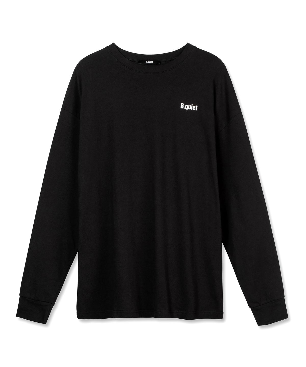 비콰이엇(B QUIET) OVERSIZED LONG SLEEVE TSHIRTS_BLACK