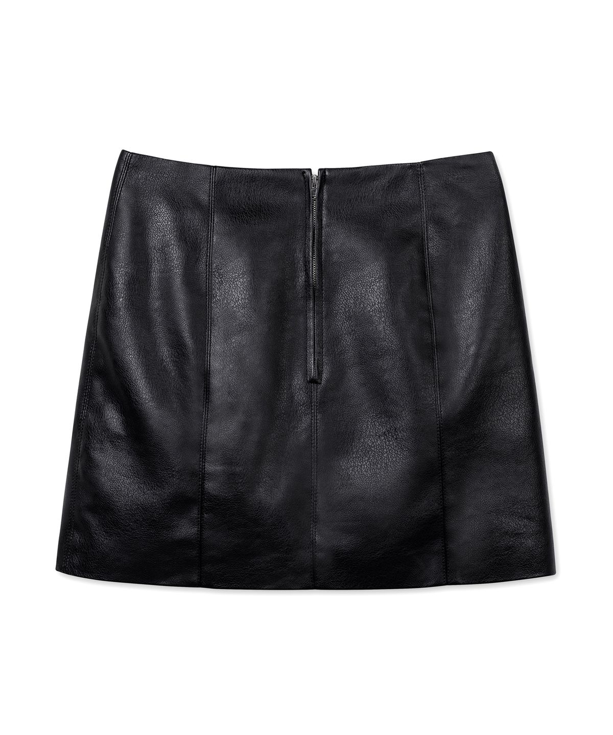 비콰이엇(B QUIET) FAUX LEATHER MINI SKIRTS_BLACK