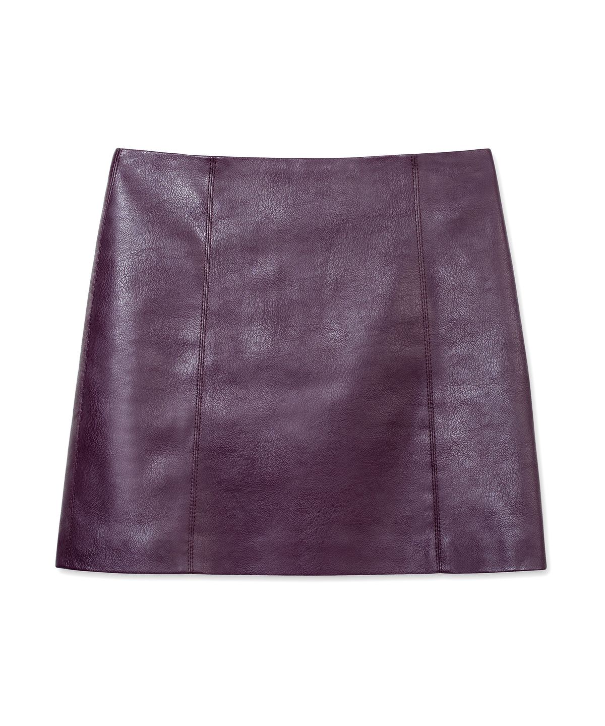 비콰이엇(B QUIET) FAUX LEATHER MINI SKIRTS_PURPLE