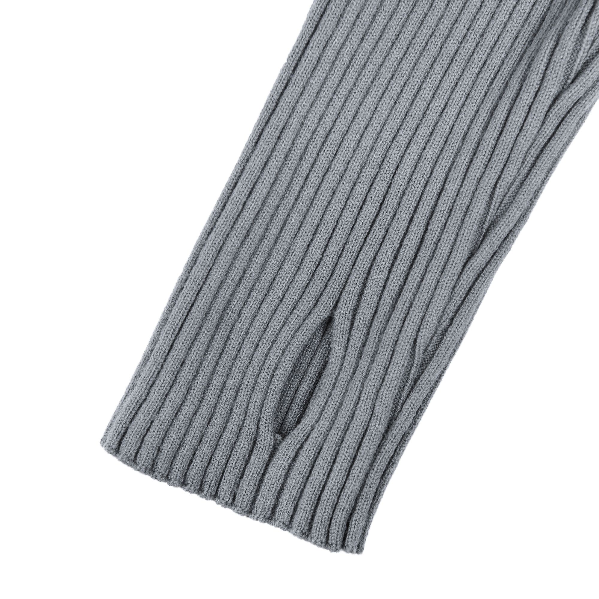 MUSINSA公式 | AEAE Symbol Logo Knit Hoodie zip-up -[GREY]