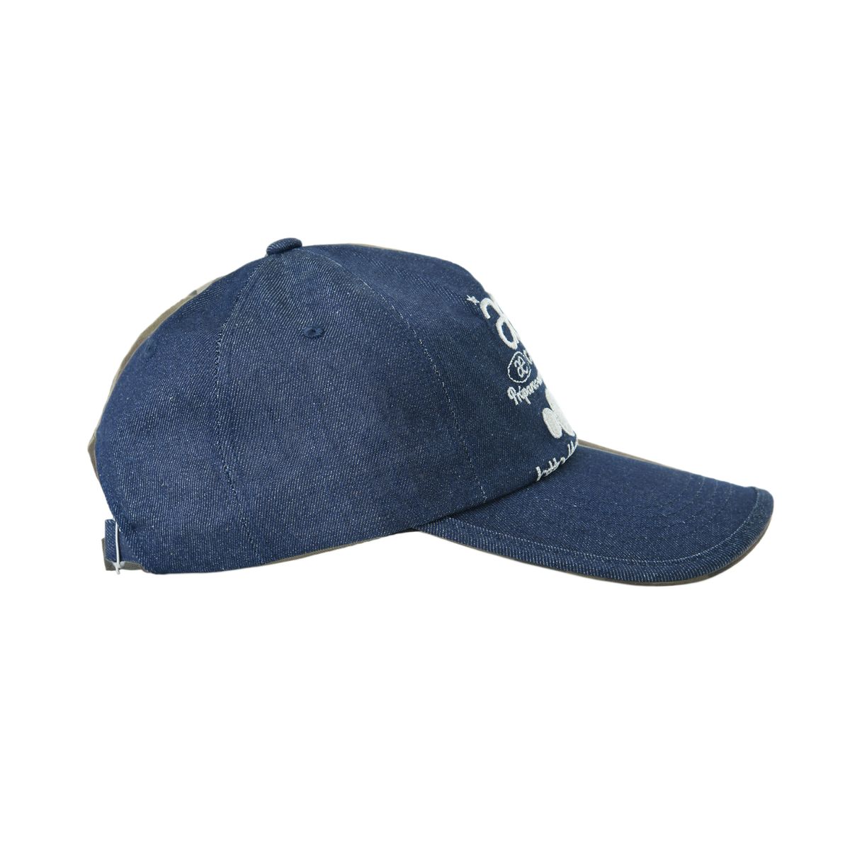 에이이에이이(AEAE) WEB LOGO DENIM 5 PANNEL CAP - [MID BLUE]