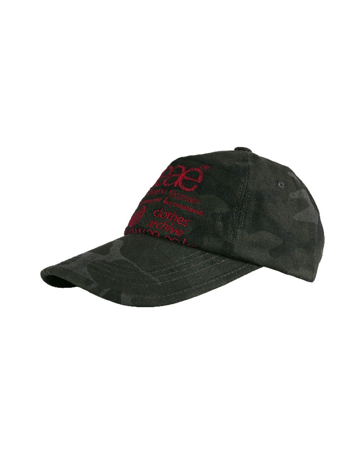 에이이에이이(AEAE) WEB LOGO CAMO 5 PANNEL CAP - [BLACK]