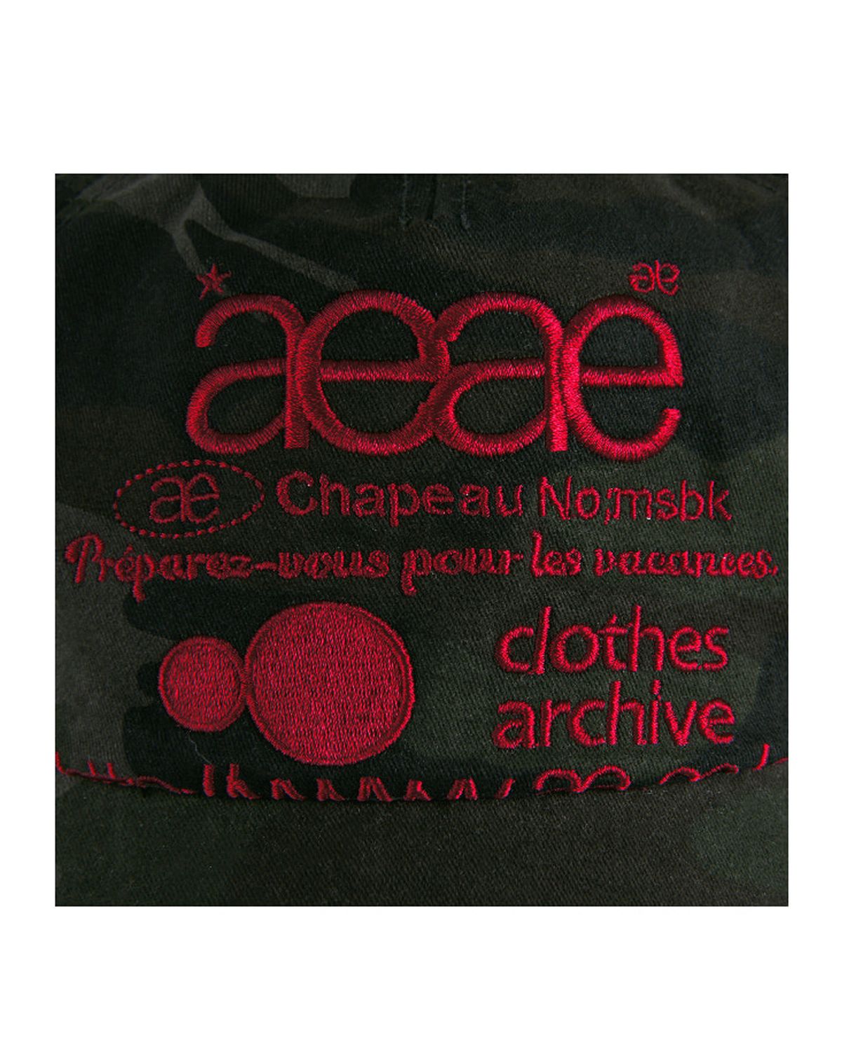 에이이에이이(AEAE) WEB LOGO CAMO 5 PANNEL CAP - [BLACK]