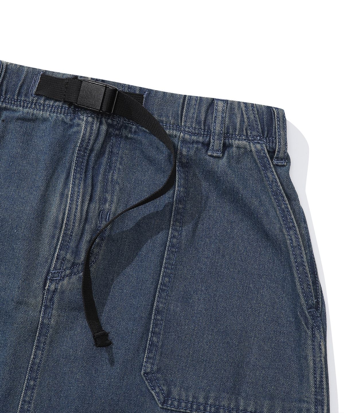컬럼비아 유니버시티(COLUMBIA UNIVERSITY) M-LABEL BELTED DENIM LONG SKIRT 미드나잇진