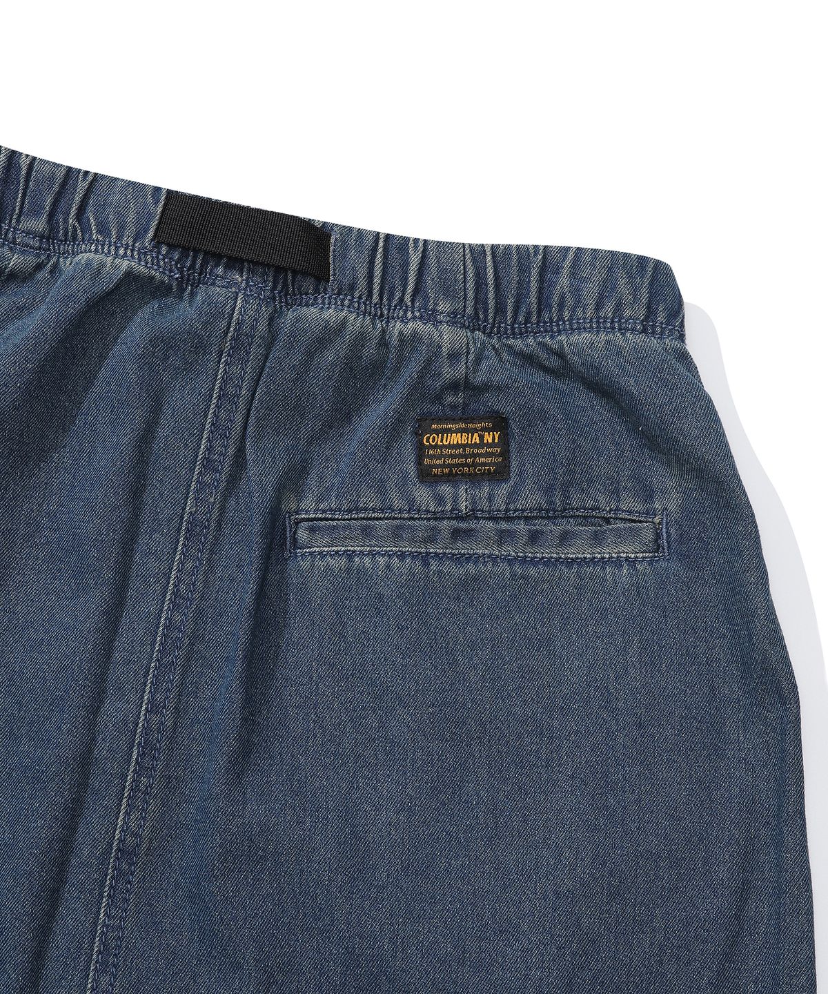 컬럼비아 유니버시티(COLUMBIA UNIVERSITY) M-LABEL BELTED DENIM LONG SKIRT 미드나잇진