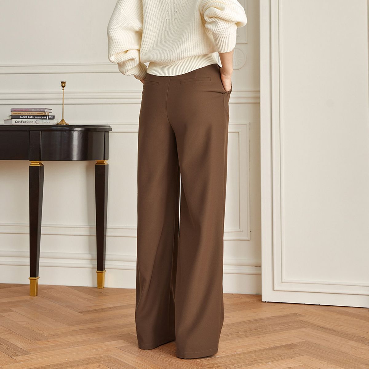와이와이아이엠(YYIAM) YY_Irregular high waist wide pants