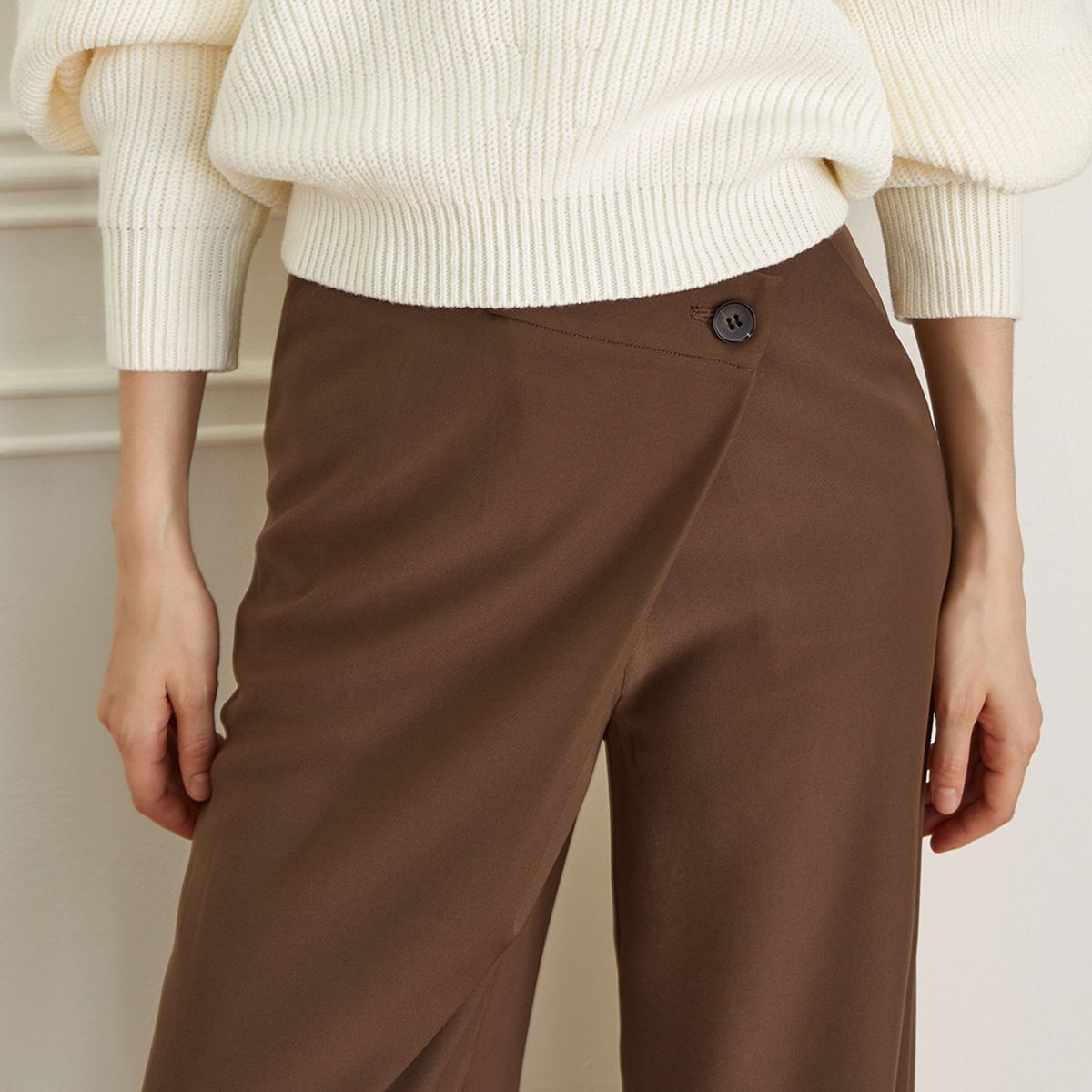 와이와이아이엠(YYIAM) YY_Irregular high waist wide pants