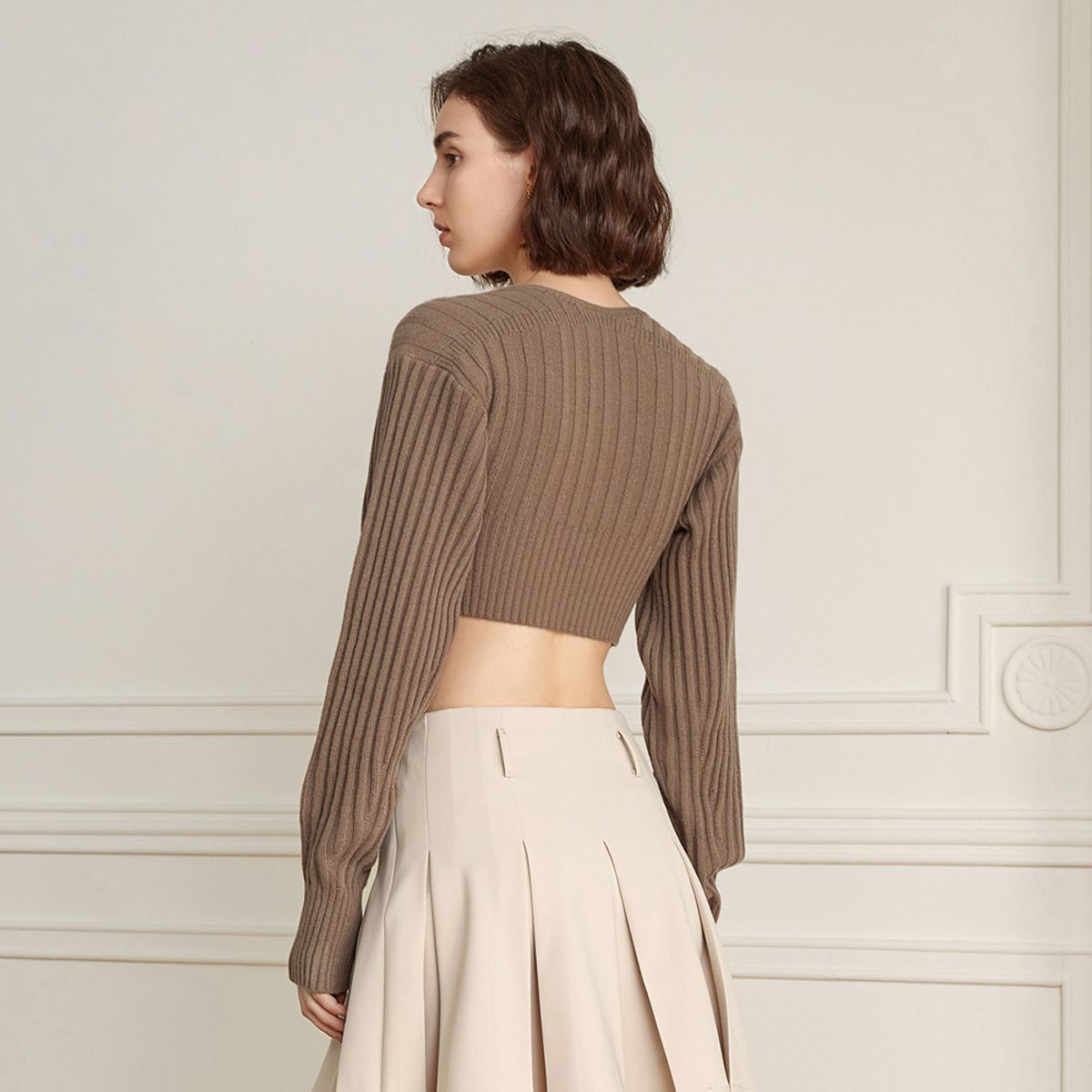 와이와이아이엠(YYIAM) YY_Two-Piece shawl knit sweater set
