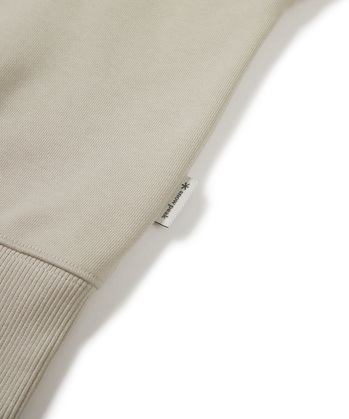 스노우피크 어패럴(SNOWPEAK APPAREL) 랜드 우먼스 우븐 포켓 기모 맨투맨 Light Beige (S23FWFHT62)