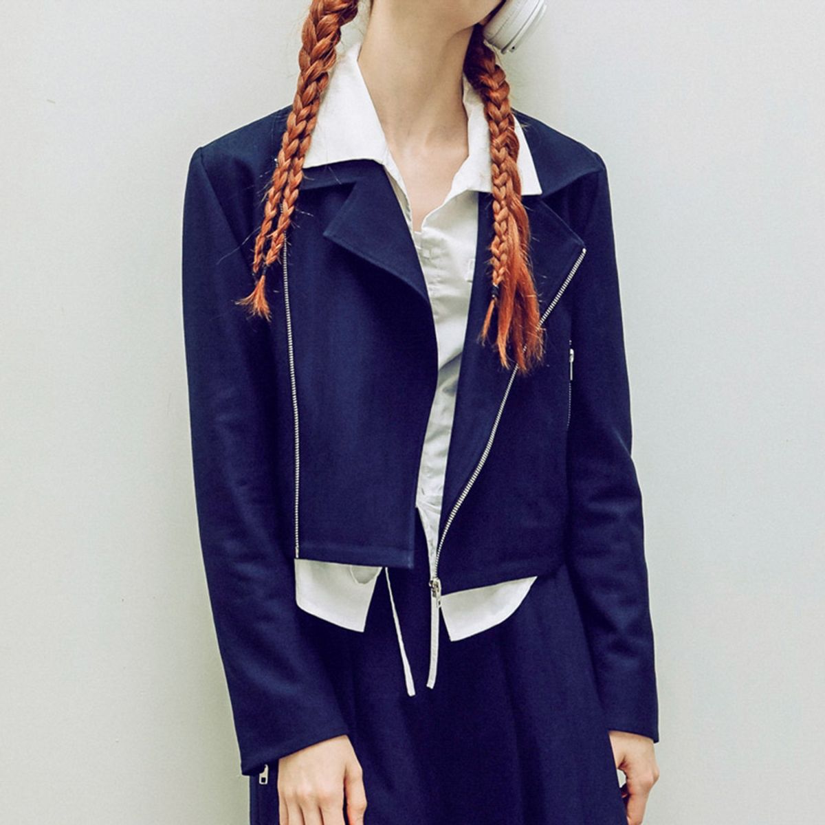 던드롭(DUNDROP) DD_Punk girl irregular zip up jacket