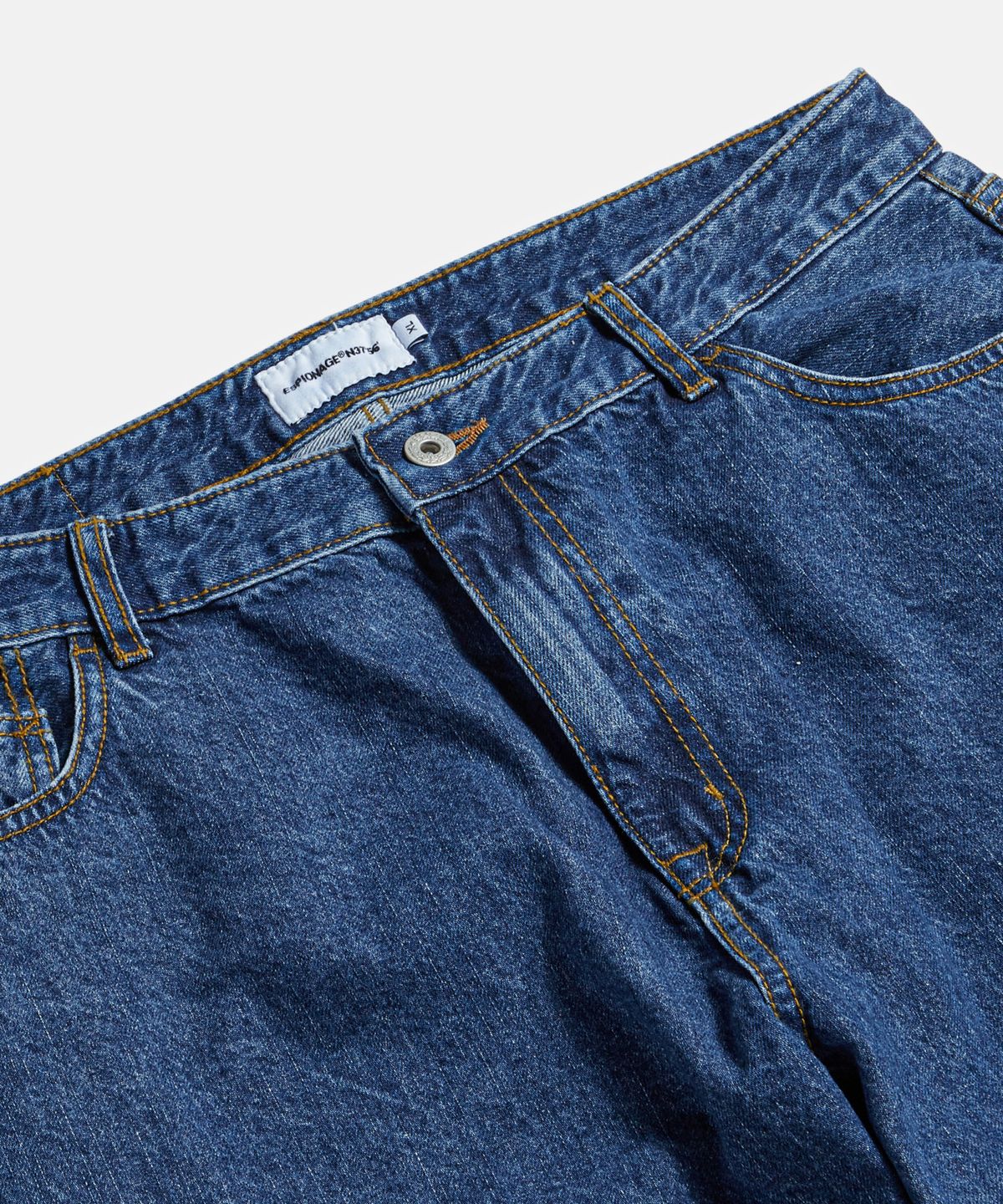 에스피오나지(ESPIONAGE) Cliff Relaxed Denim Pants Mid Indigo