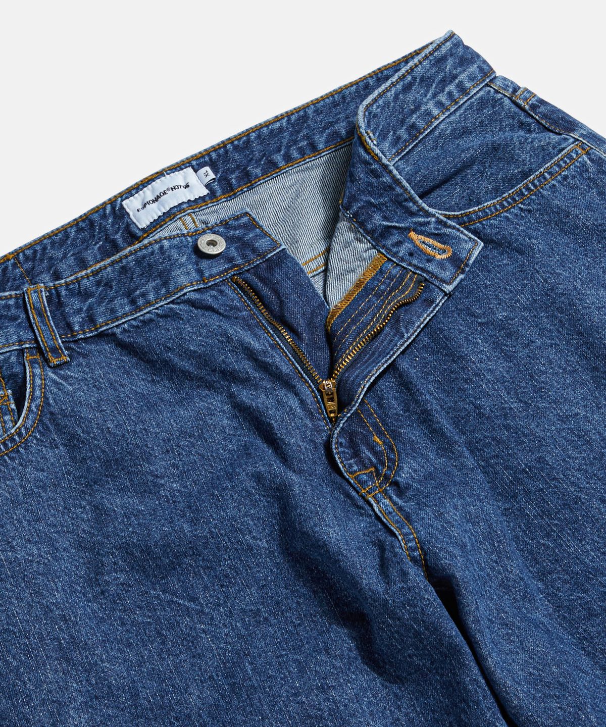 에스피오나지(ESPIONAGE) Cliff Relaxed Denim Pants Mid Indigo