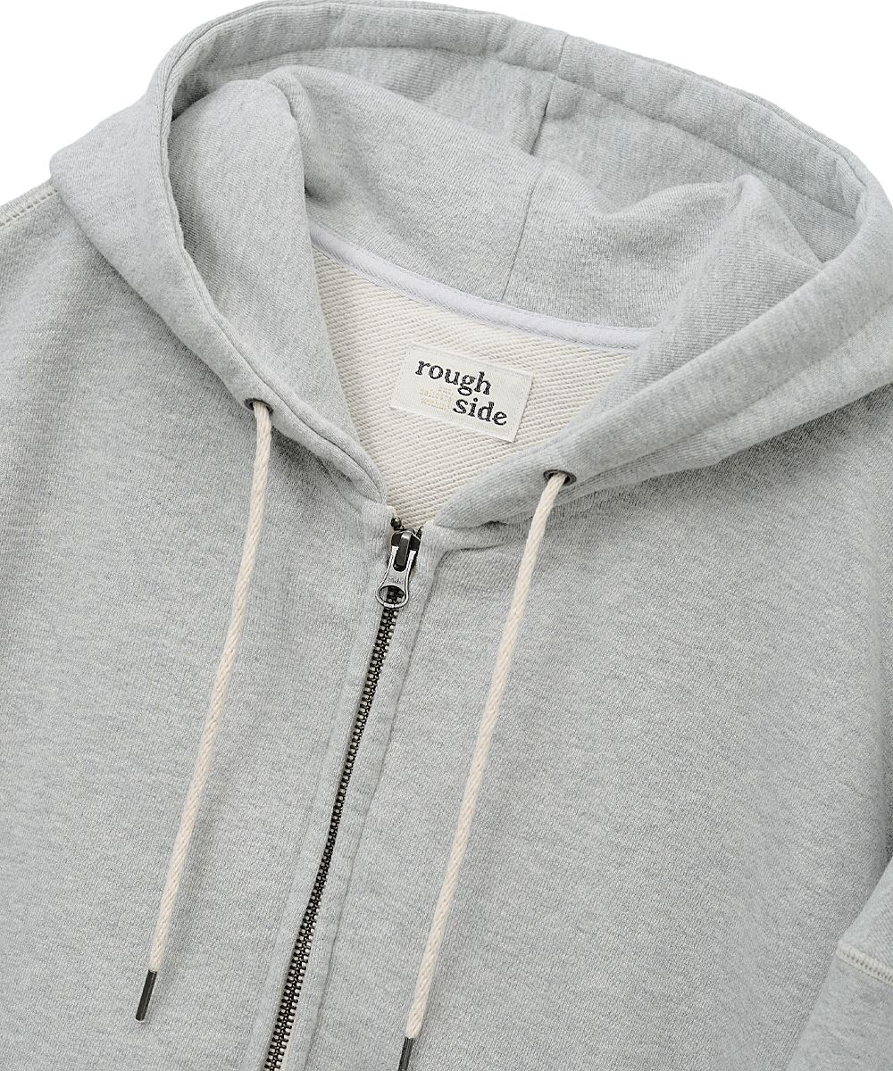 MUSINSA公式 | ROUGH SIDE Oversized Zip Up Hoodie M.Grey