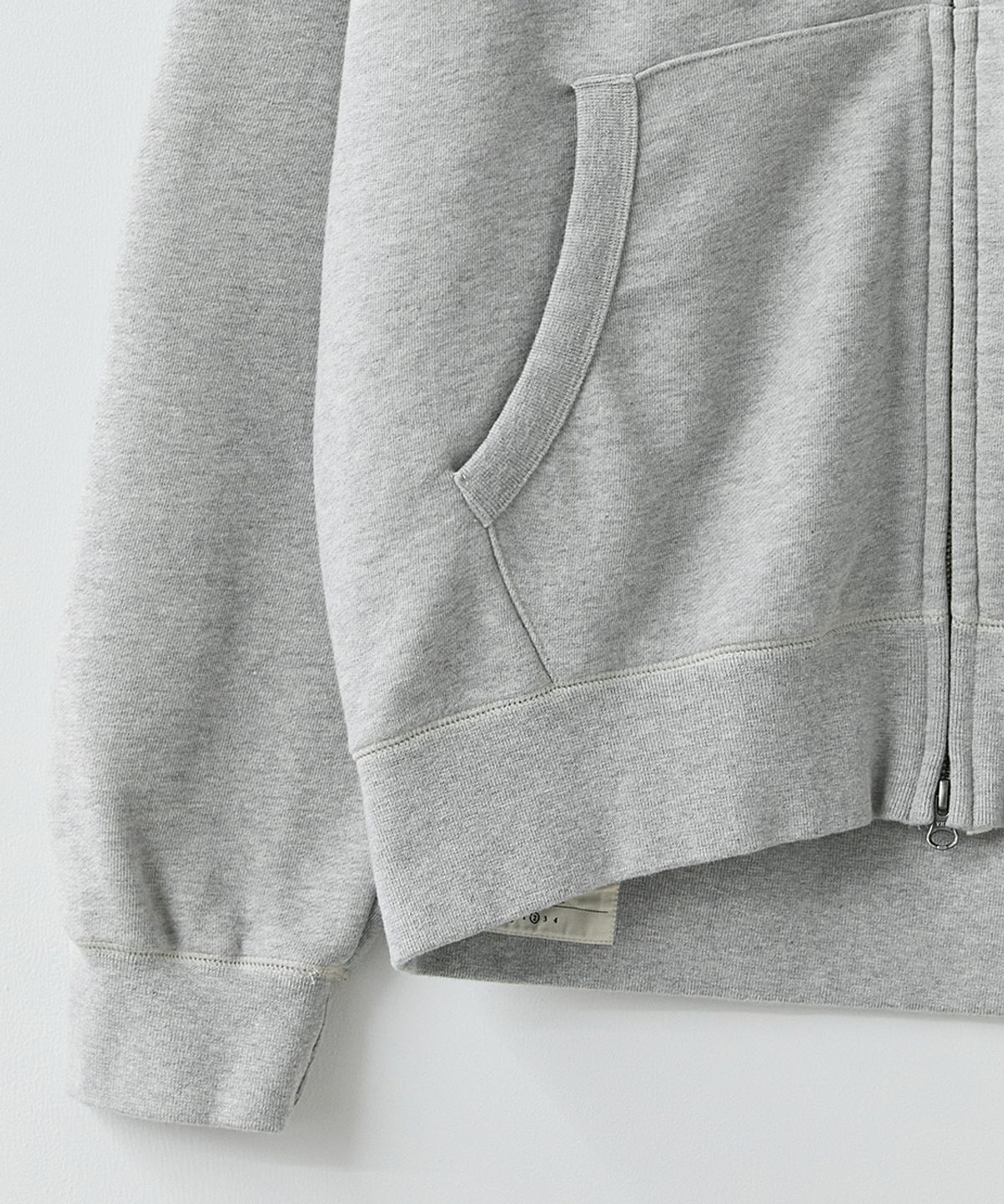 러프사이드(ROUGHSIDE) Oversized Zip Up Hoodie M.Grey