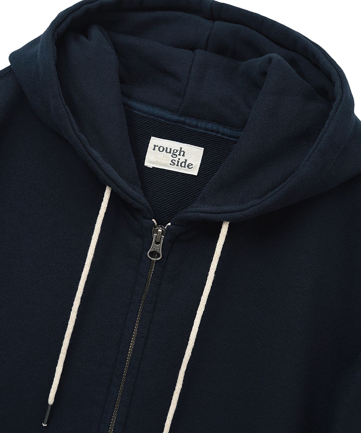 러프사이드(ROUGHSIDE) Oversized Zip Up Hoodie Navy