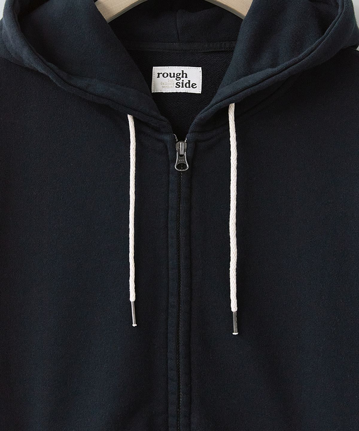 러프사이드(ROUGHSIDE) Oversized Zip Up Hoodie Navy