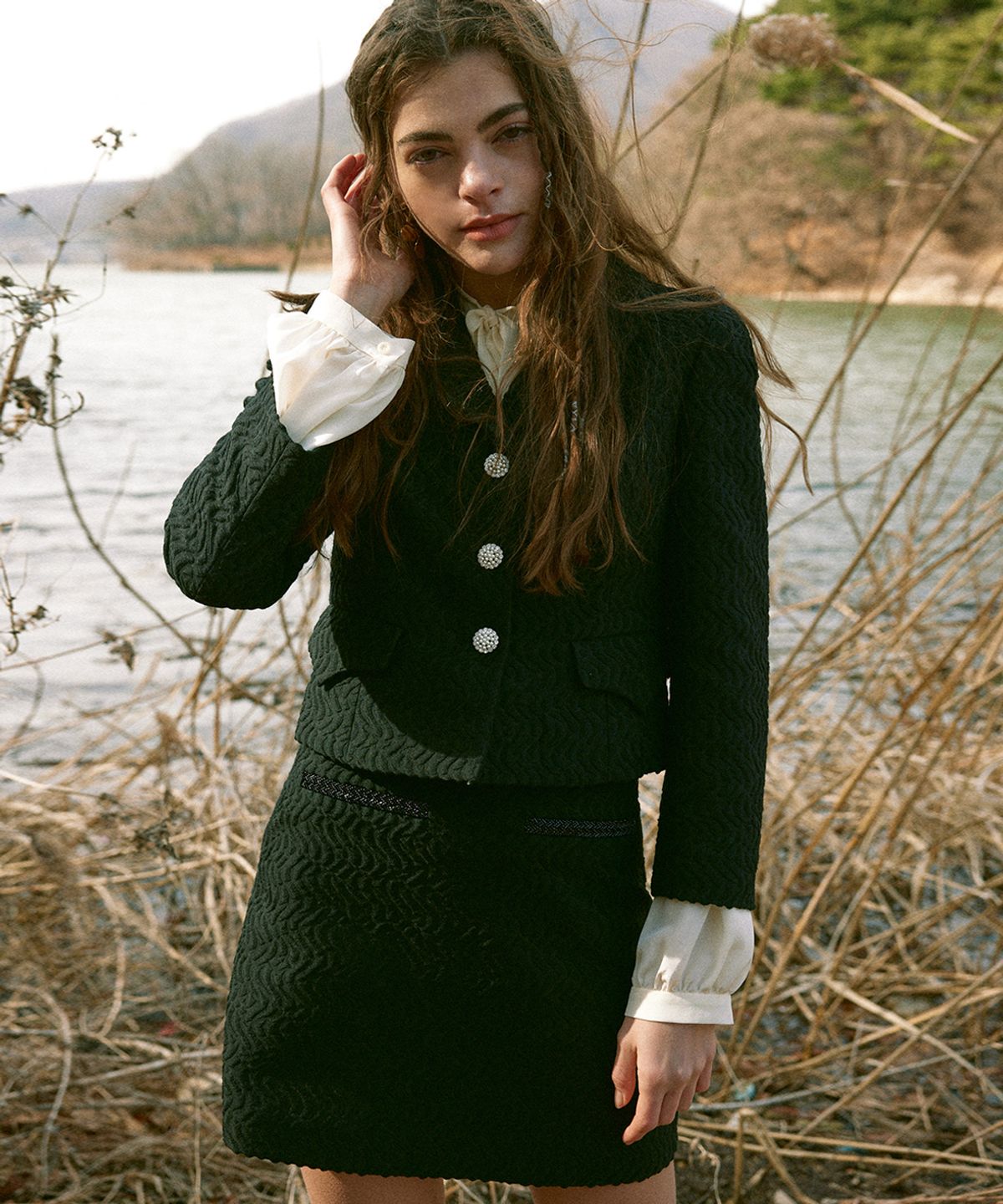아이스가든에이오공팔(ICE GARDEN A.508) Jacquard Wool Blend Jacket