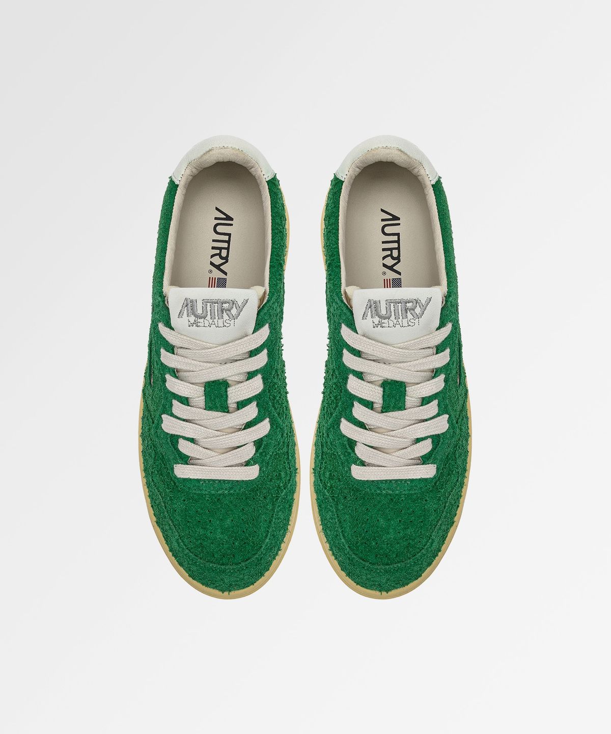 오트리(AUTRY) 메달리스트 스니커즈 in hairy suede green