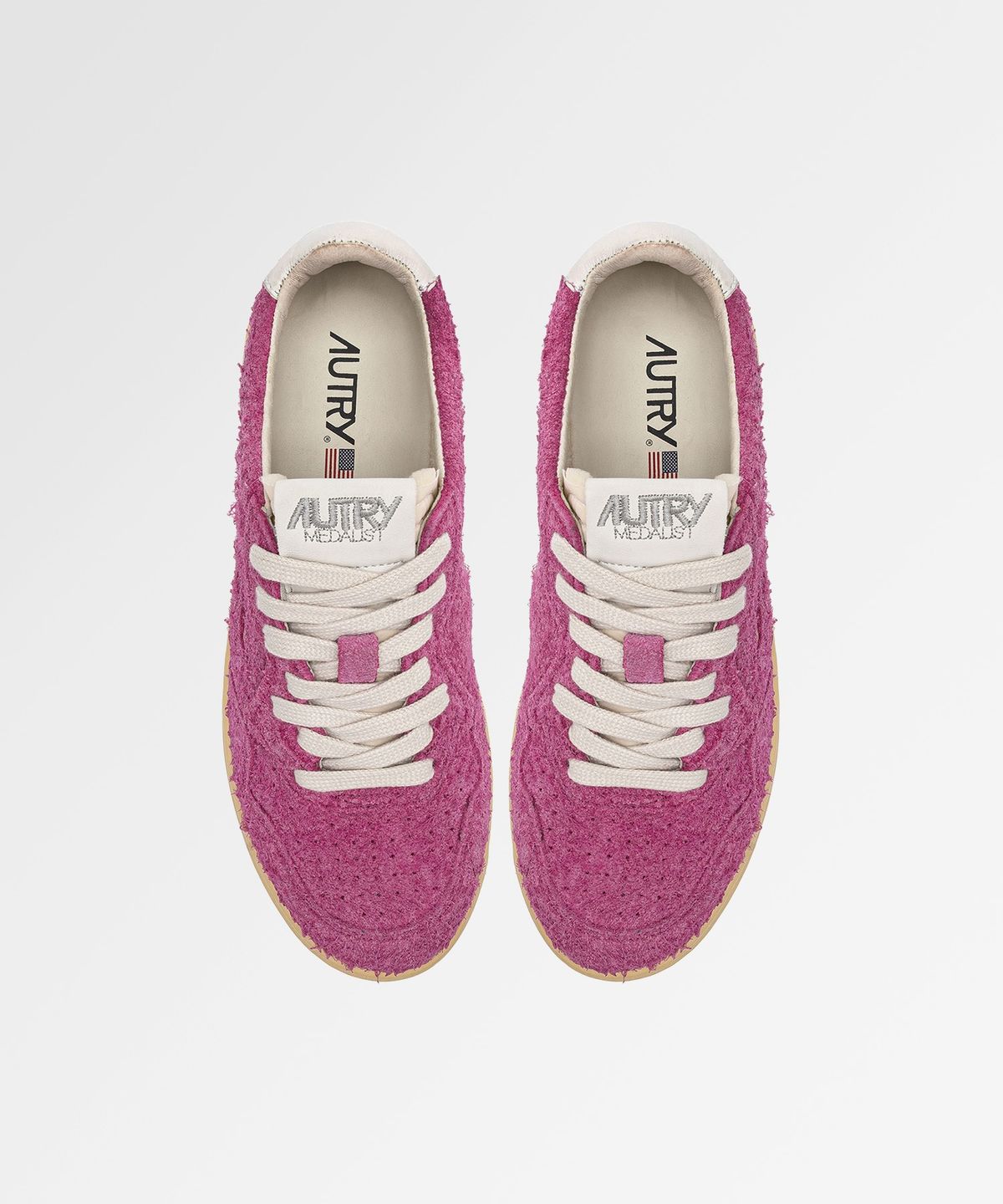 오트리(AUTRY) 메달리스트 스니커즈 in hairy suede fuchsia