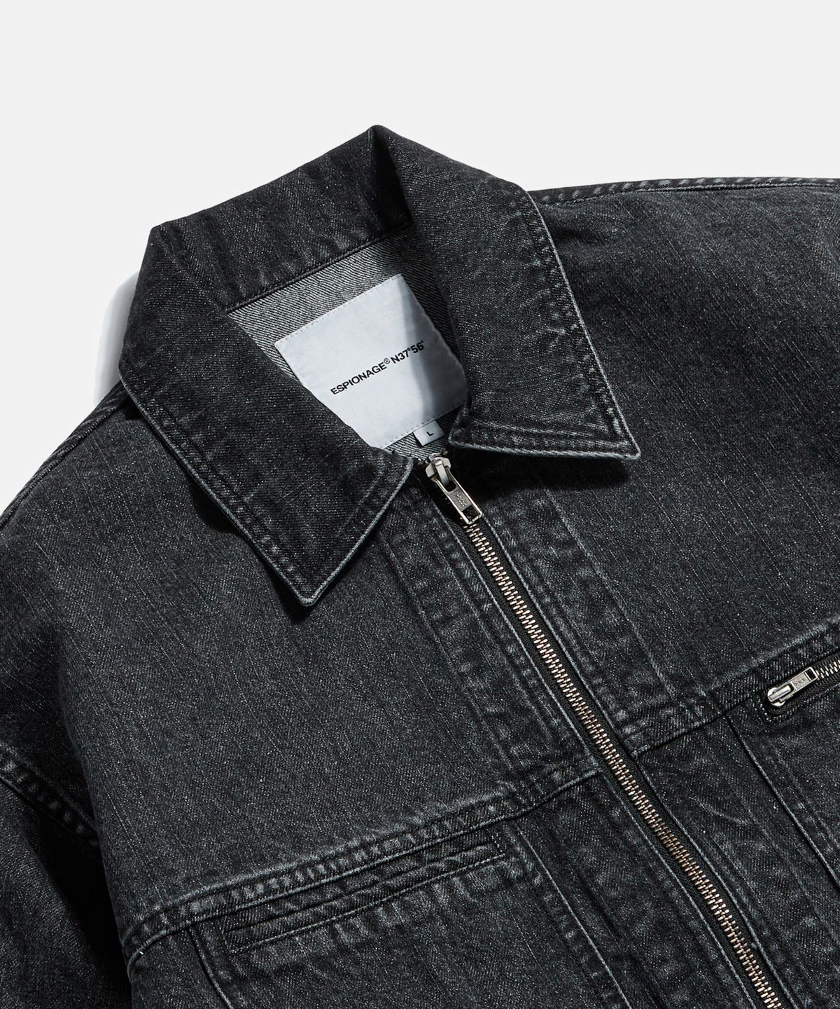 에스피오나지(ESPIONAGE) Denim Work Jacket Washed Black