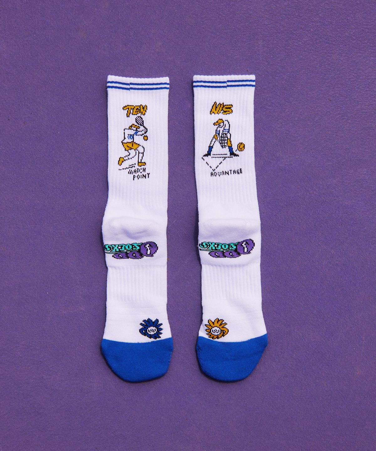 오드삭스(ODDSOCKS) 쿨맥스 테니스 크루 삭스 -매치 포인트