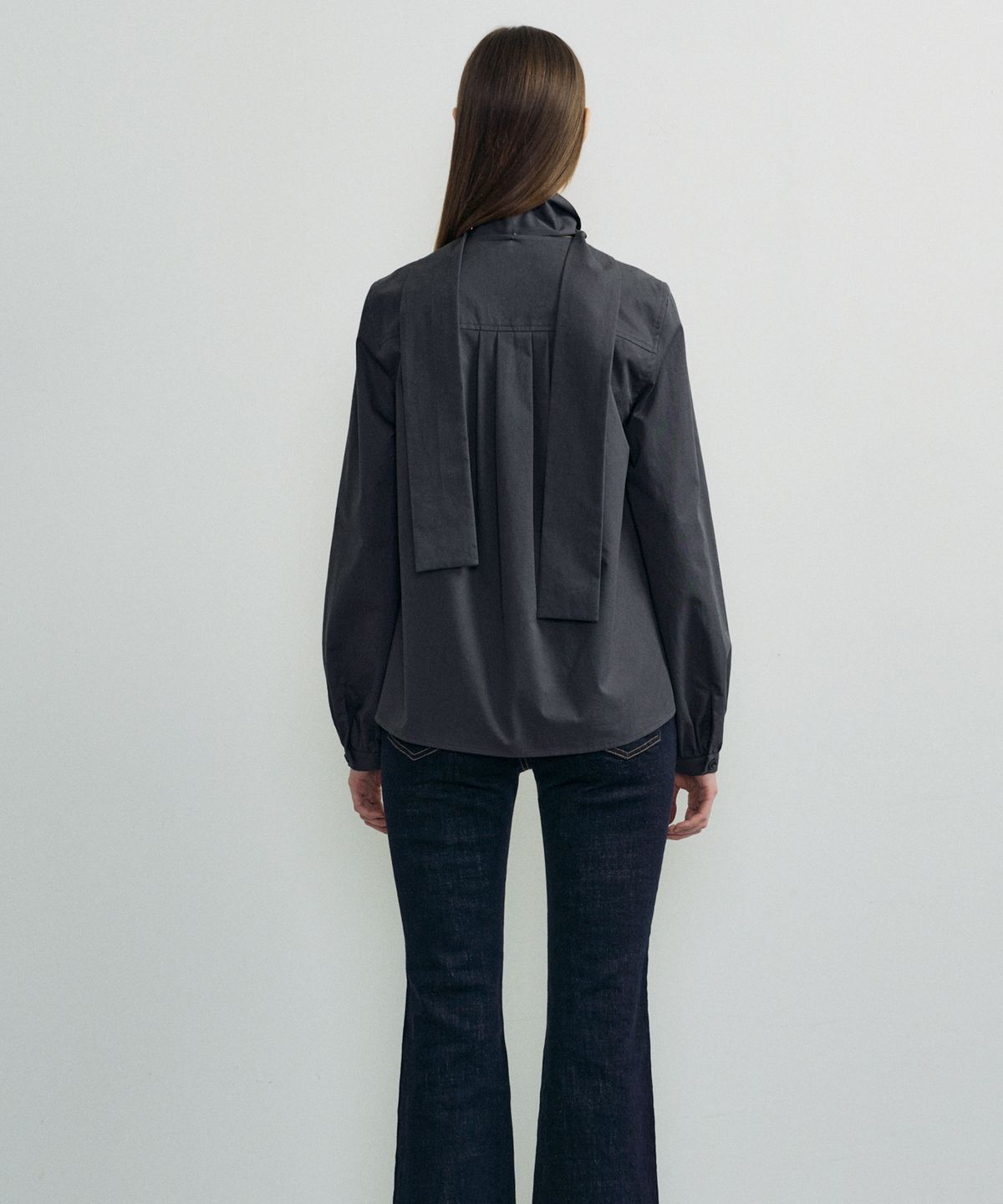 오떼뜨(OCTETTE) TRENCH TIE BLOUSE_2COLOR