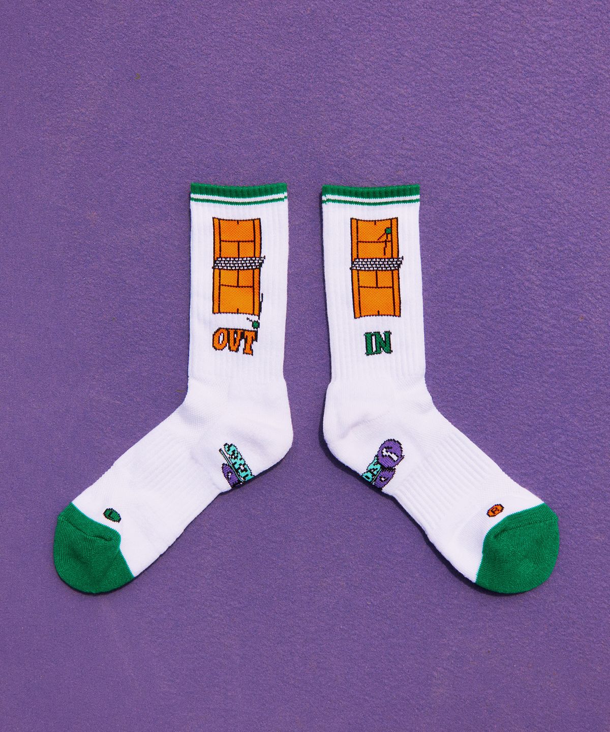 오드삭스(ODDSOCKS) 쿨맥스 테니스 크루 삭스 -테니스 코트