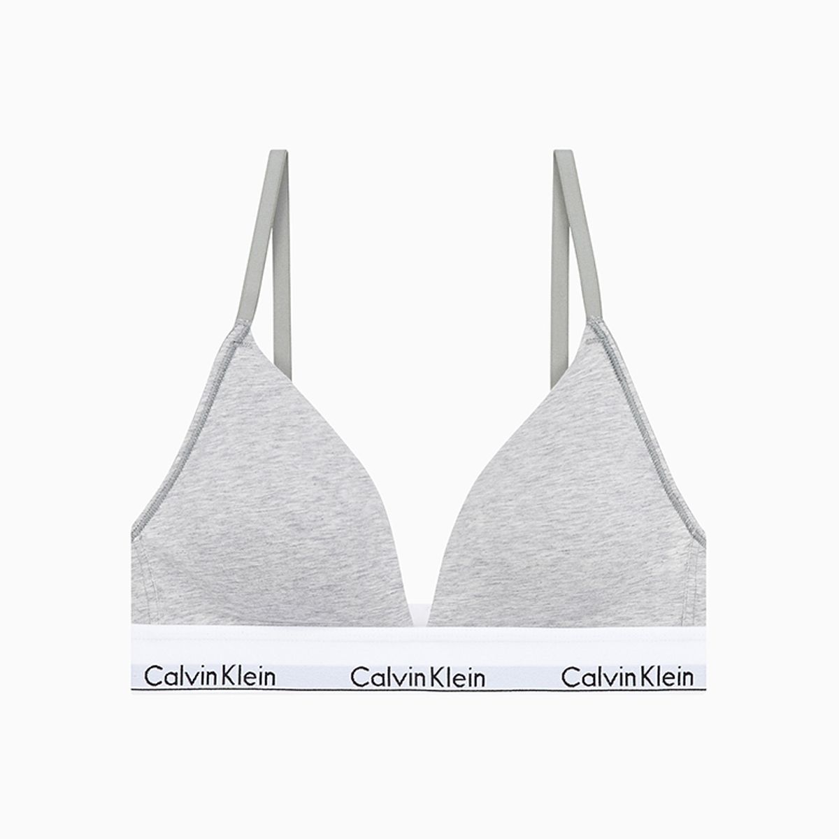캘빈클라인 언더웨어(CALVIN KLEIN UNDERWEAR) 여성 아이콘 코튼 모달 트라이앵글 세트_그레이