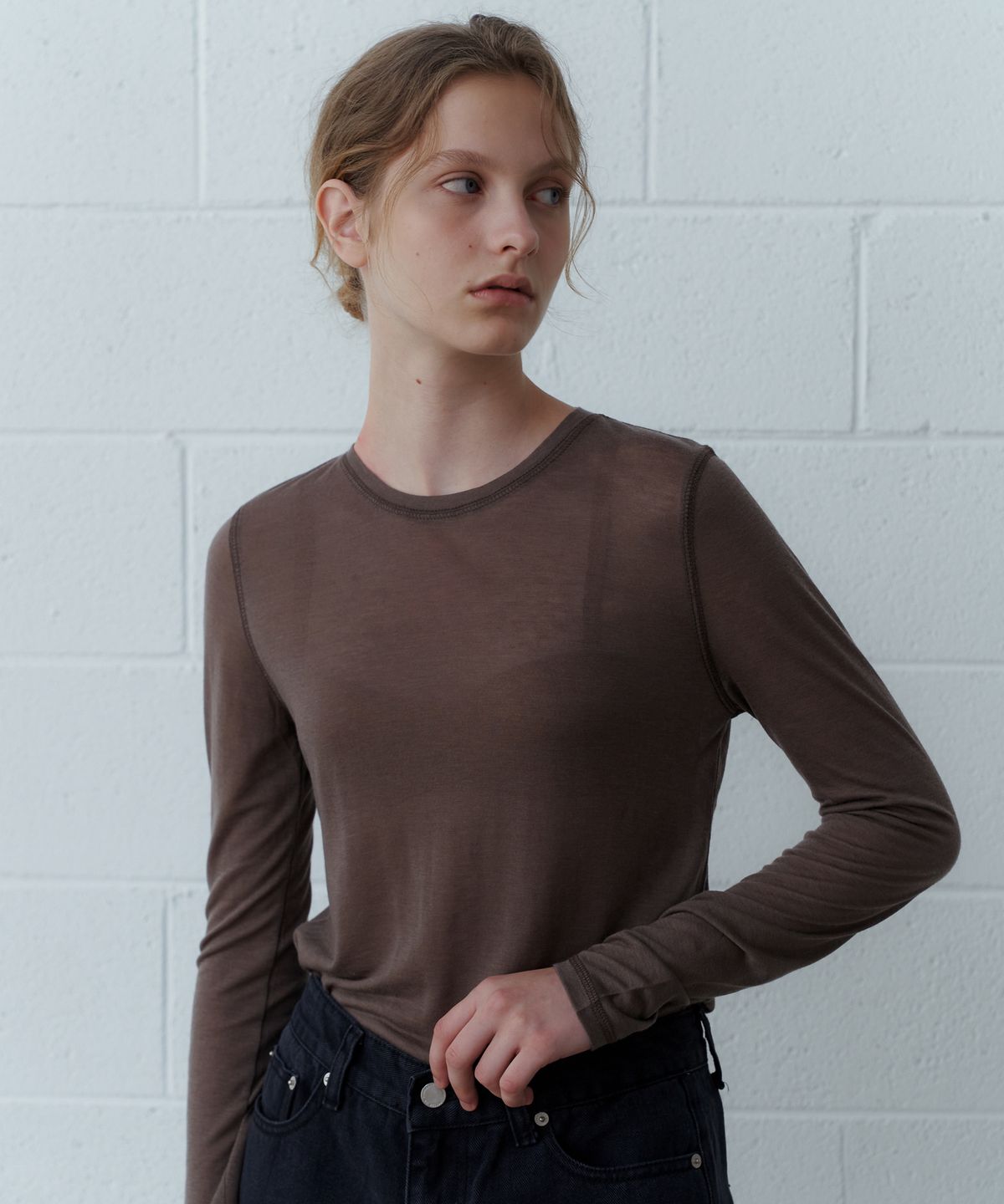 유라고(URAGO) Nube wool tencel t-shirt