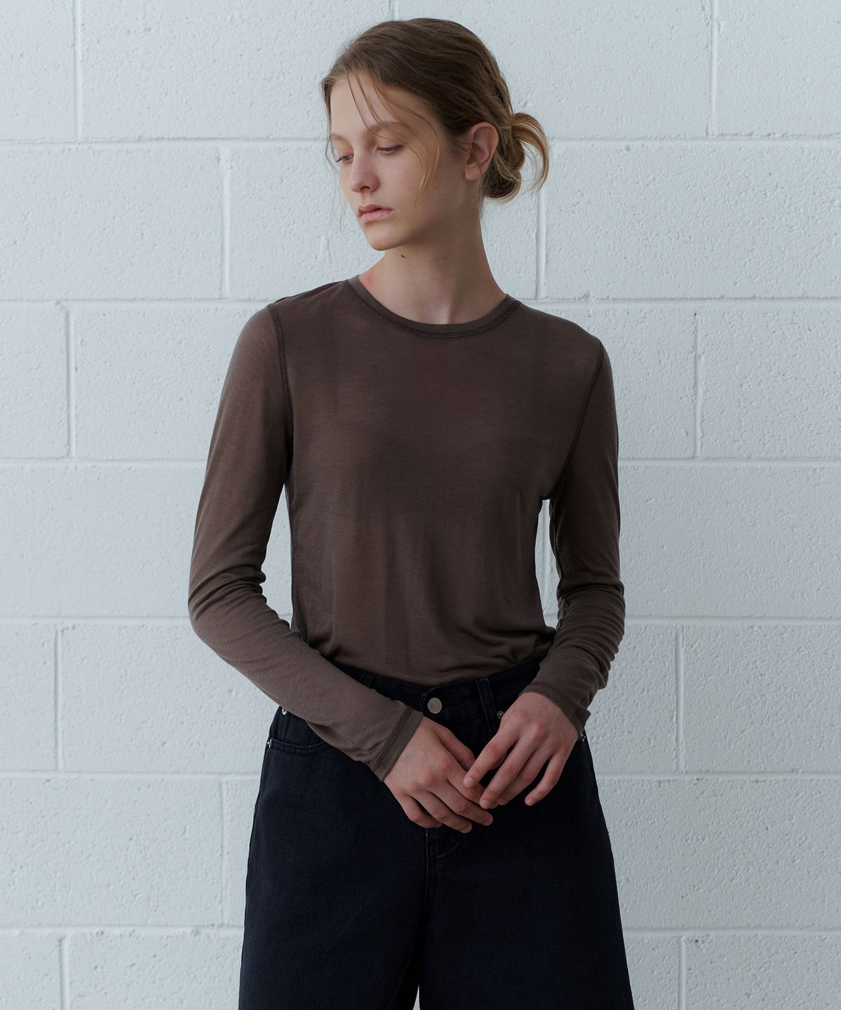 유라고(URAGO) Nube wool tencel t-shirt