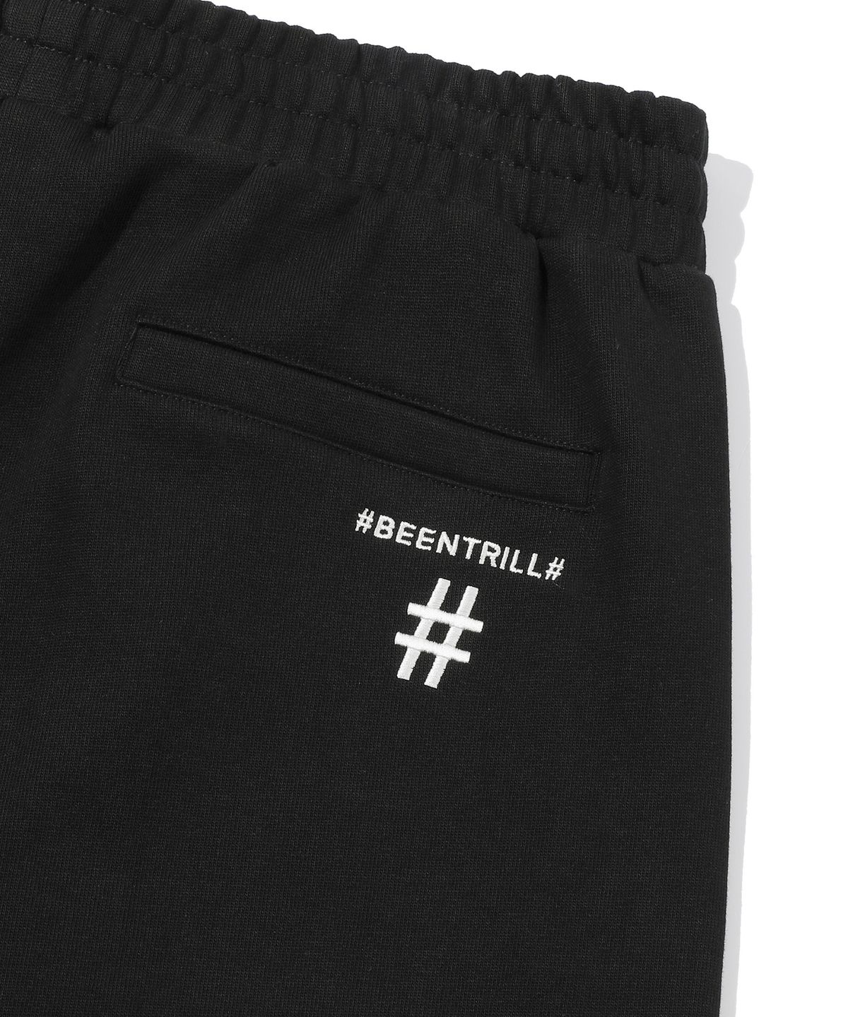 빈트릴 뉴욕(BEENTRILL NEWYORK) 원턱 와이드핏 스웻 팬츠(블랙)