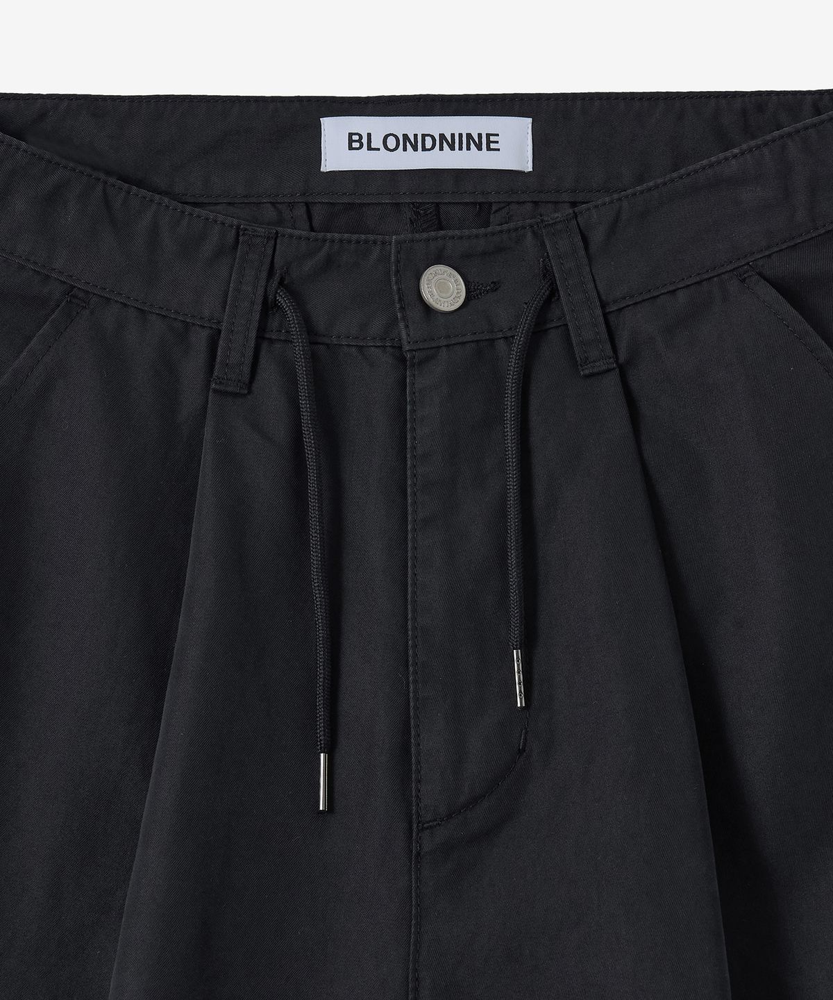 블론드나인(BLOND9) 원턱 카고 와이드 유틸 팬츠 [블랙]
