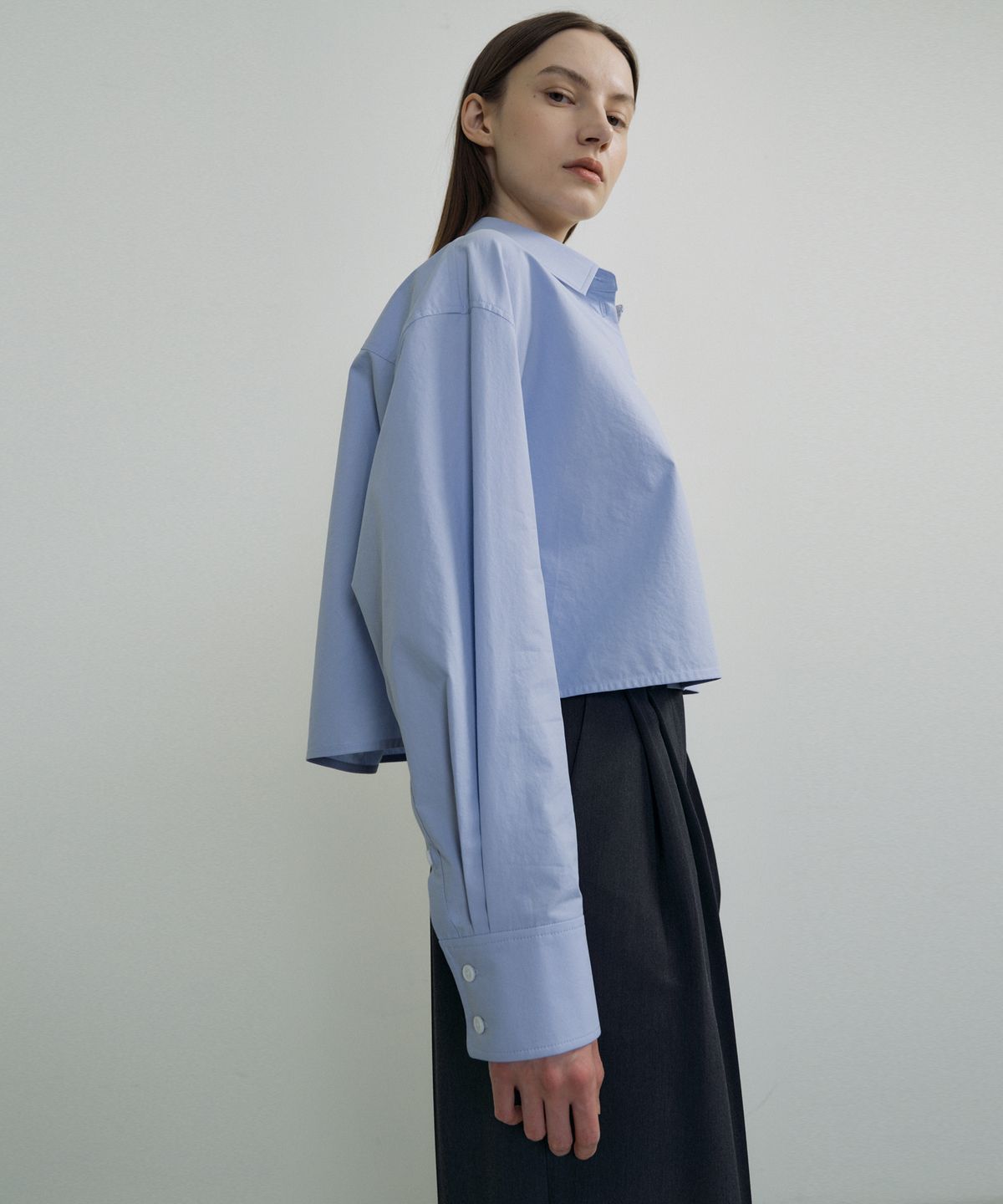 오떼뜨(OCTETTE) COTTON CROP SHIRT_2COLOR