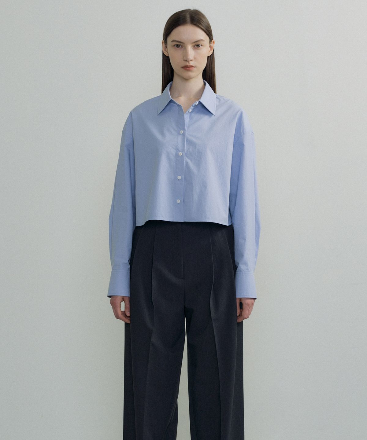 오떼뜨(OCTETTE) COTTON CROP SHIRT_2COLOR