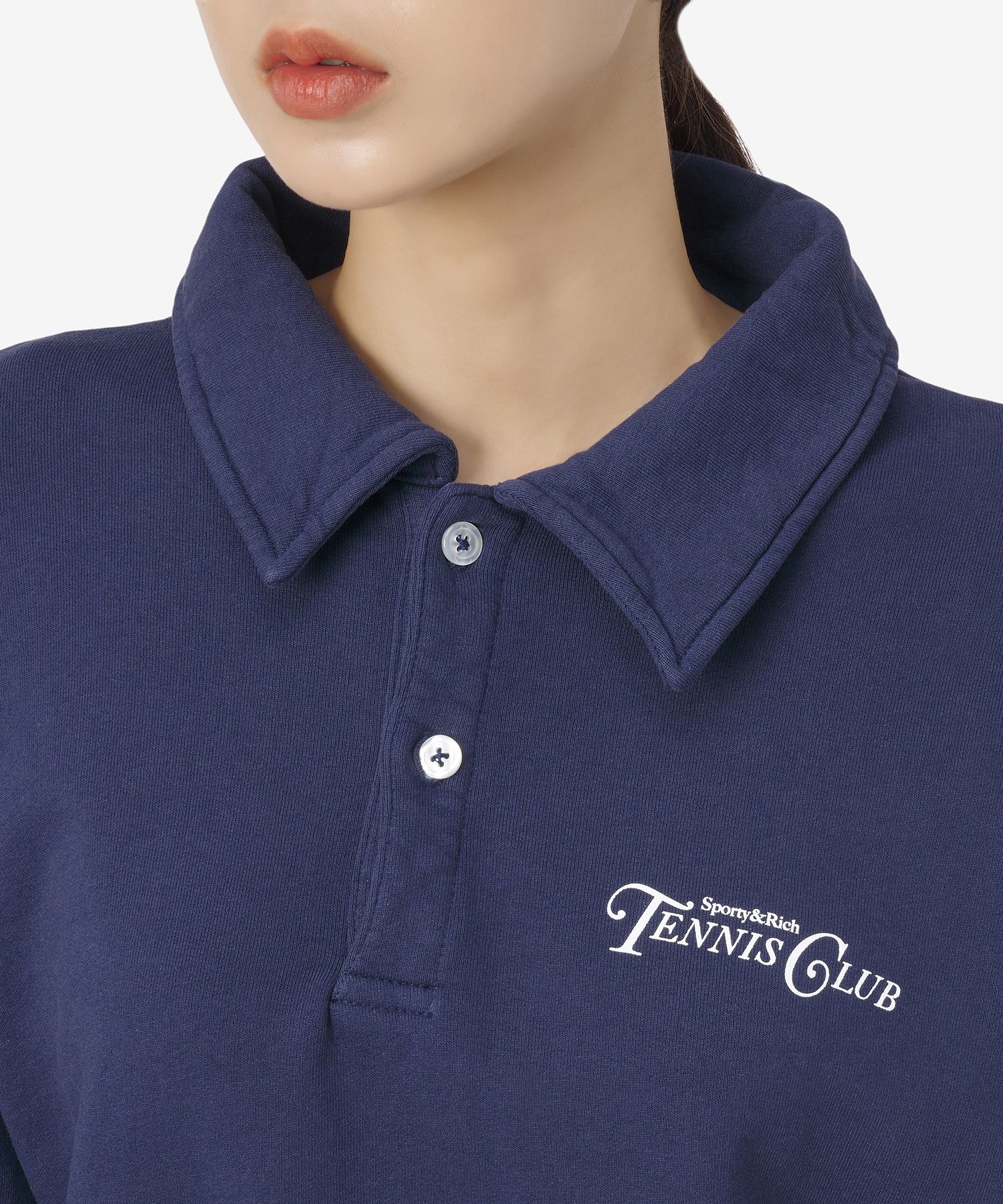 スウェット・トレーナー Sporty & Rich Rizzoli Tennis Polo Shirt Navy White PO881NA P MUSINSA | SPORTY&RICH Rizzoli Tennis Polo Shirt - Navy