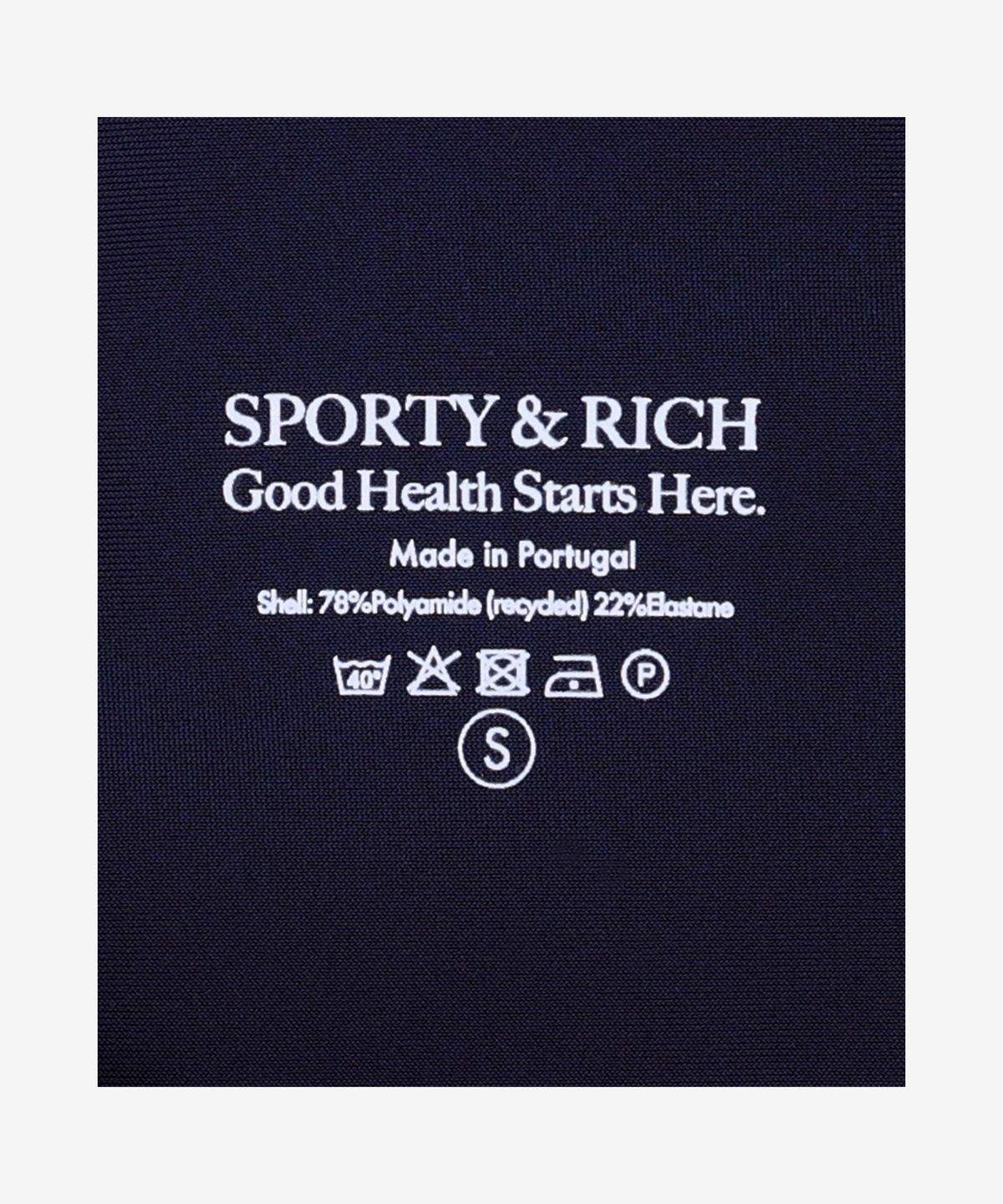 스포티앤리치(SPORTY&RICH) 칼라 수영복 - 네이비 / SM971NA