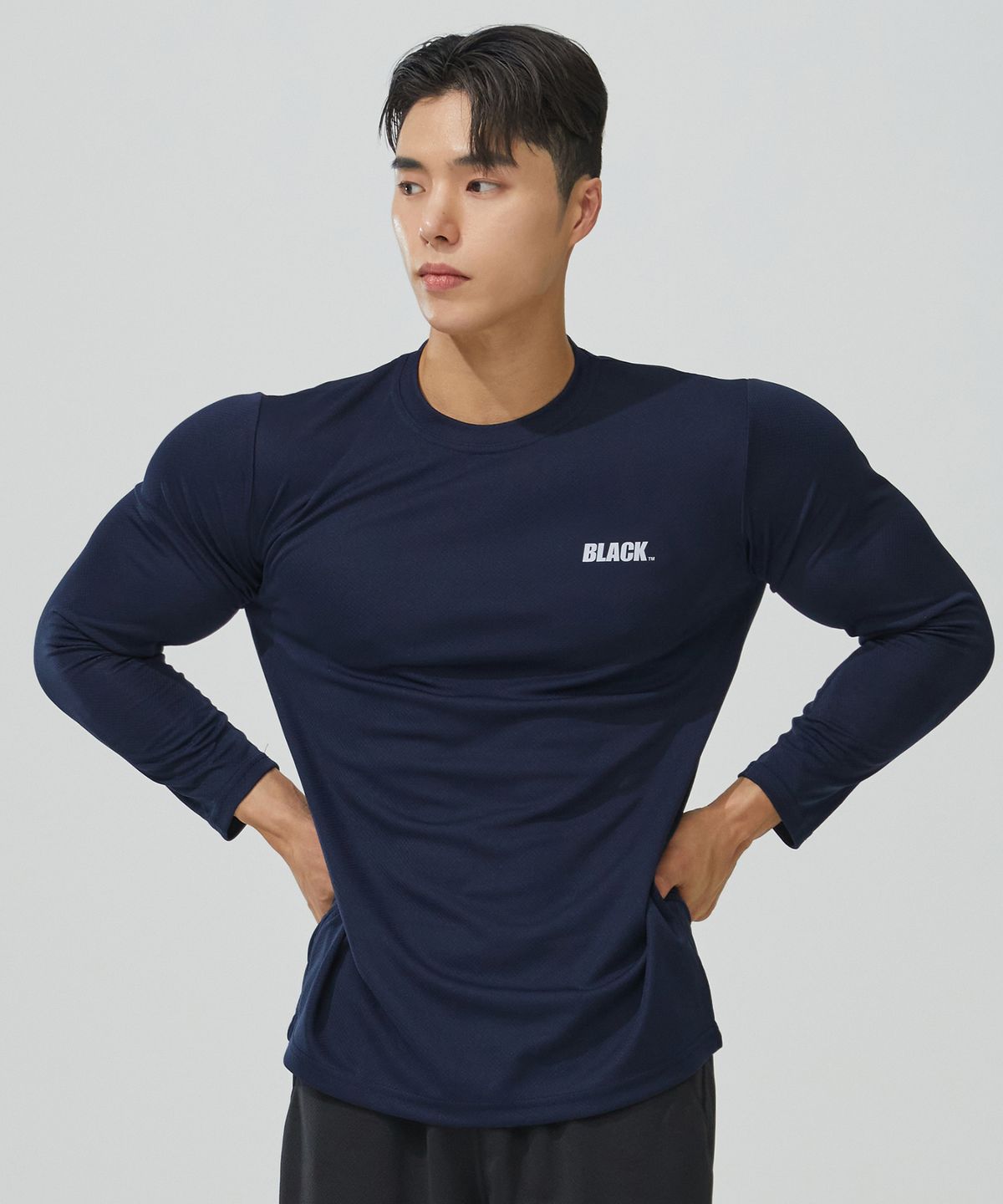 블랙몬스터핏(BLACK MONSTER FIT) 쿨에버 기능성 BLACK 긴팔 티셔츠 (2color) / BKLONG
