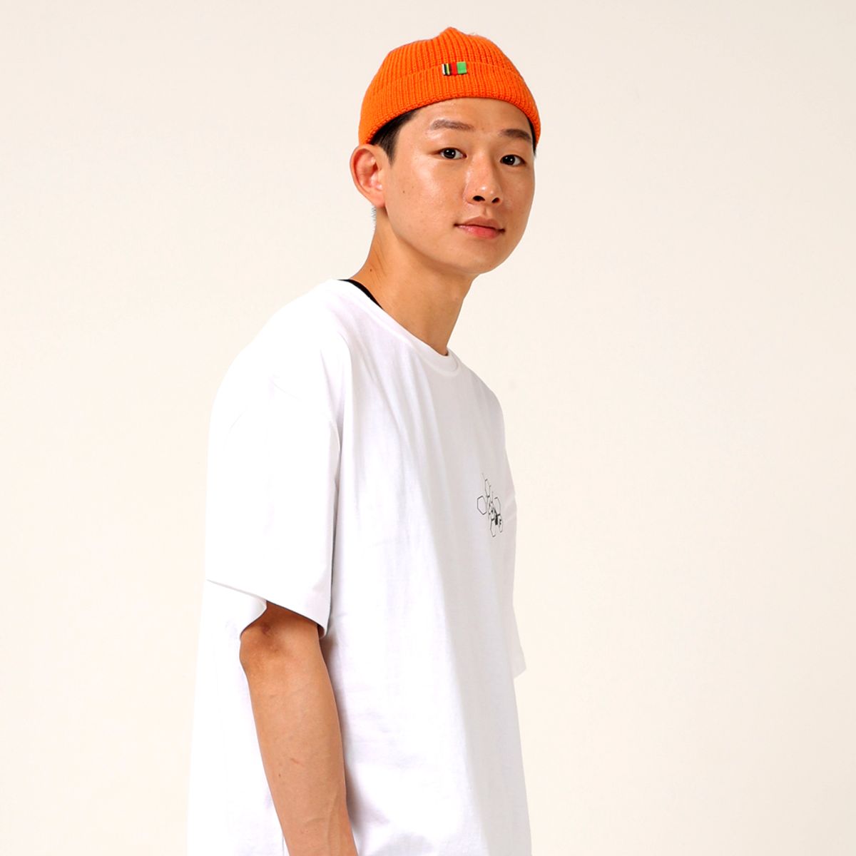 스터프(STUFF) 헥사로고 화이트 헤비 반팔티