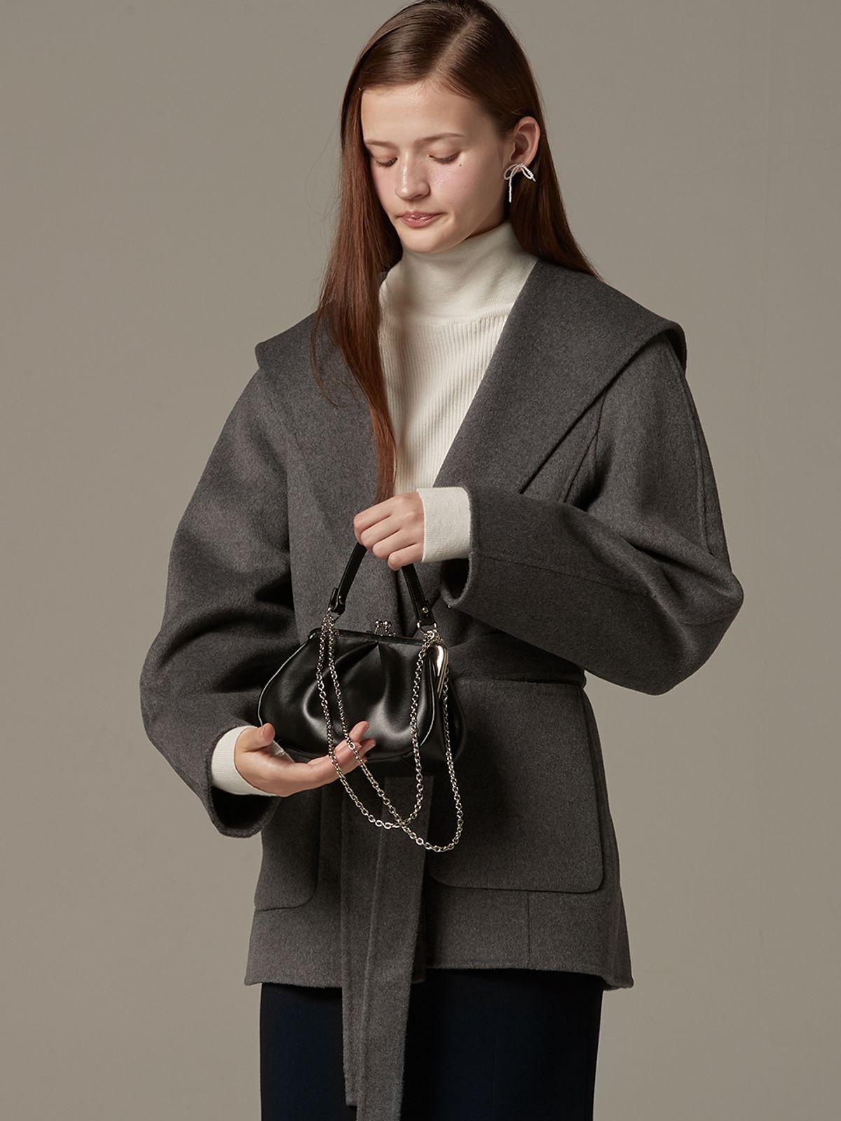 비뮤즈맨션(BEMUSE MANSION) Sailor belt handmade jacket - Black