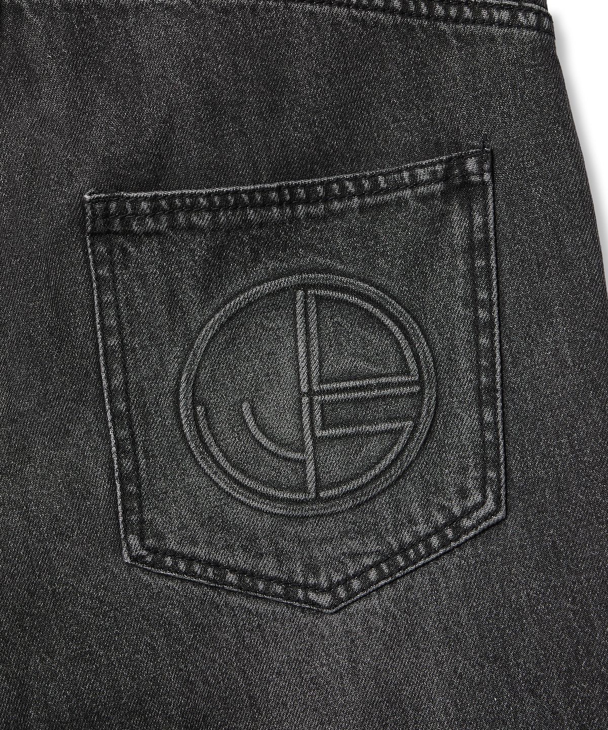 아이돈워너셀(IDWS) Side Flash Denim Parasuit Pants Black