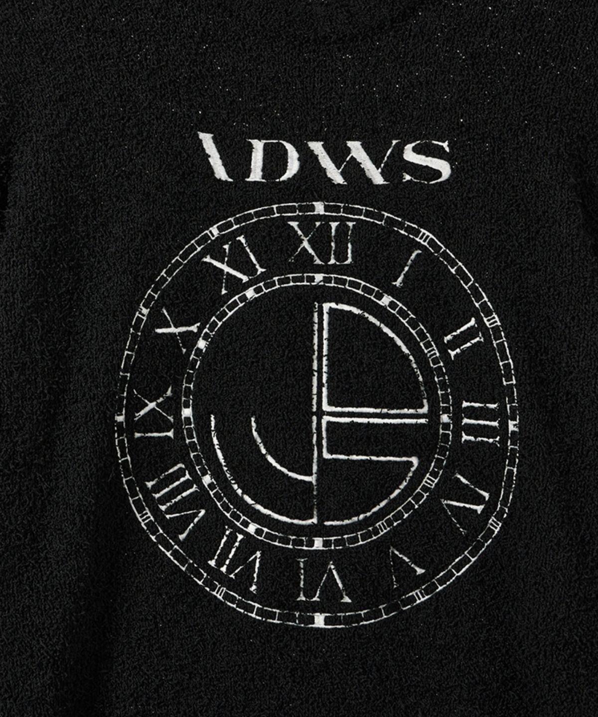 아이돈워너셀(IDWS) Time Logo Boucle Knit Black